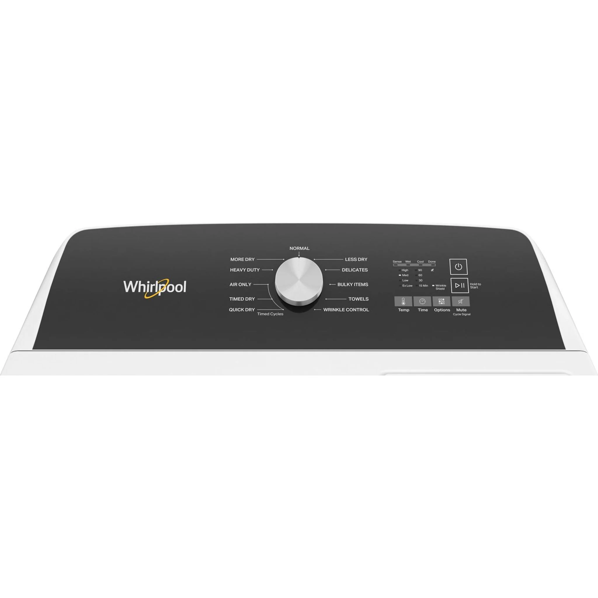 Whirlpool 7.0 Cu. Ft. Top Load Gas Moisture Sensing Dryer -White (WGD5010LW) - Image 3