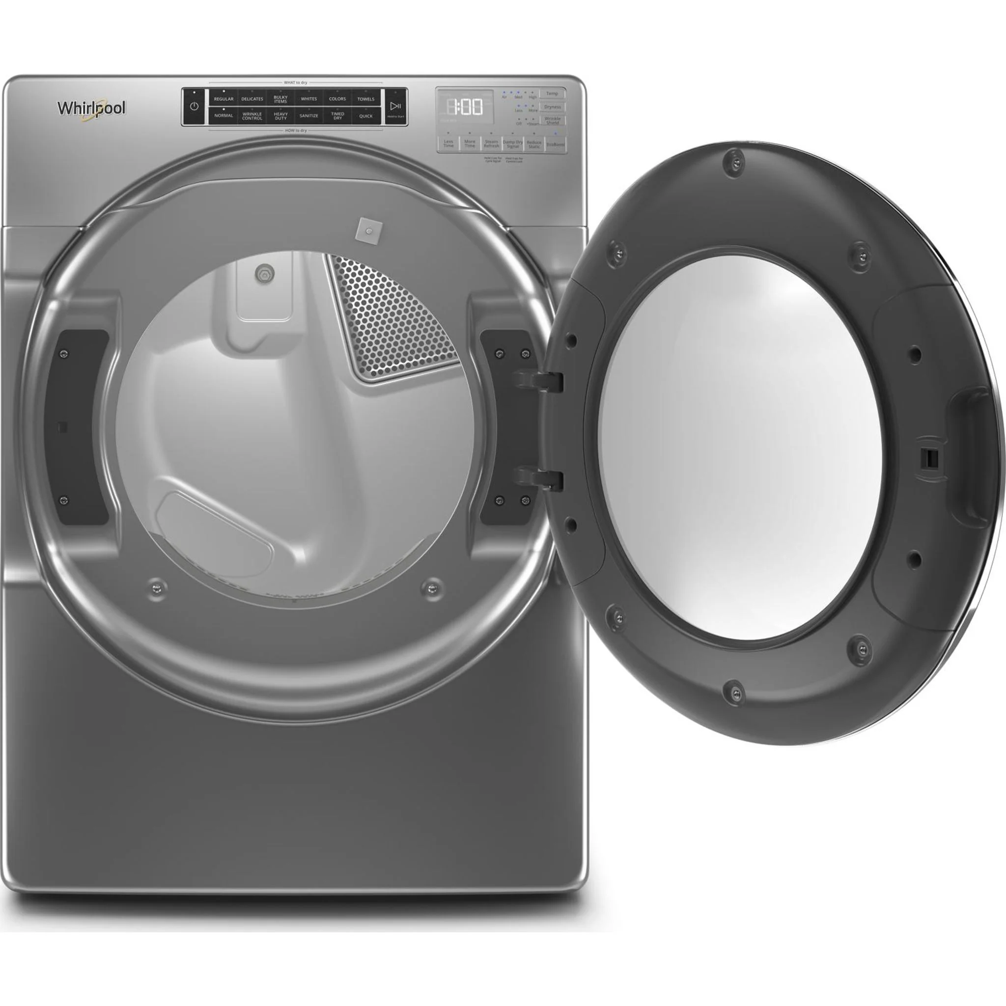 Whirlpool 7.4 cu. ft. Front Load Gas Dryer with Steam Cycles -Chrome Shadow (WGD8620HC) - Image 11