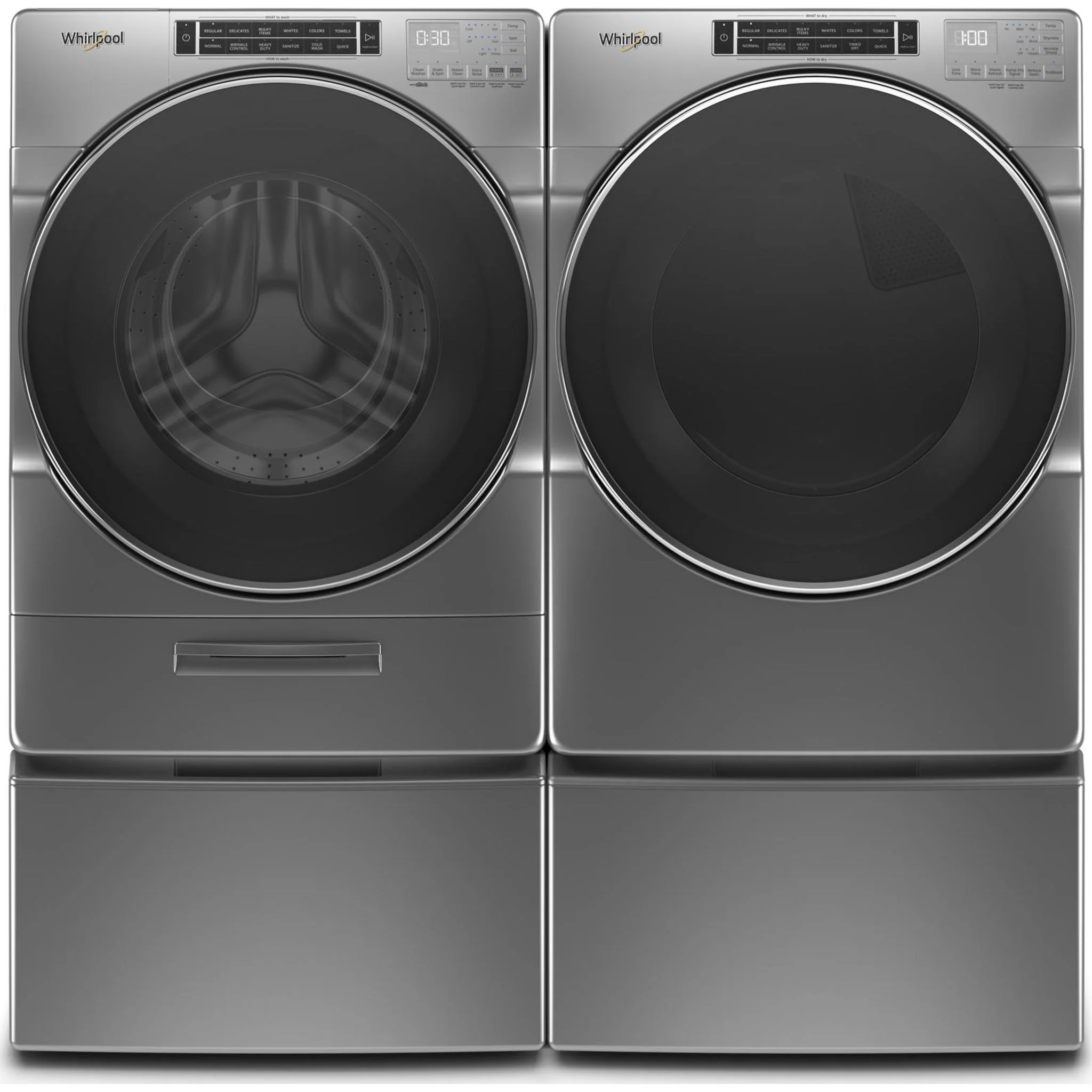 Whirlpool 7.4 cu. ft. Front Load Gas Dryer with Steam Cycles -Chrome Shadow (WGD8620HC) - Image 16