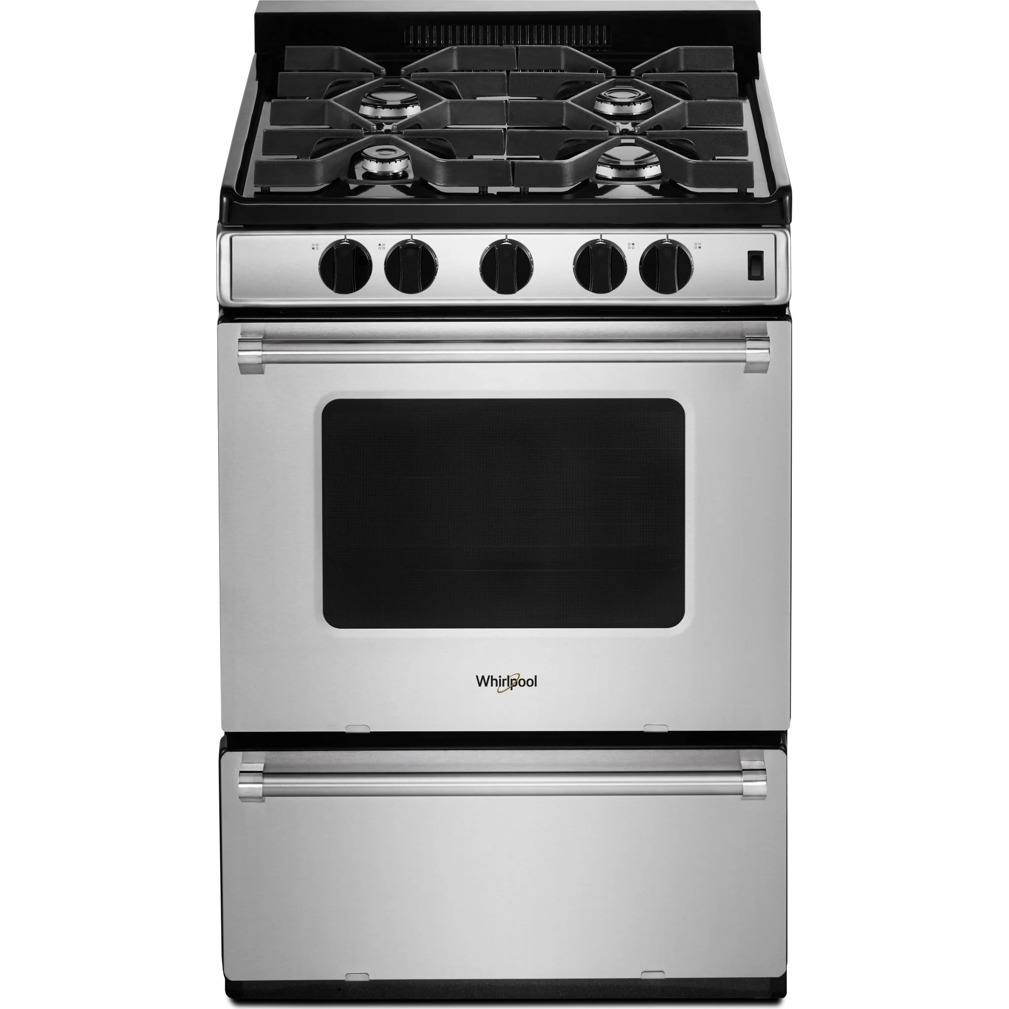 Whirlpool 24-inch Freestanding Gas Range with Sealed Burners -Stainless Steel (WFG500M4HS)