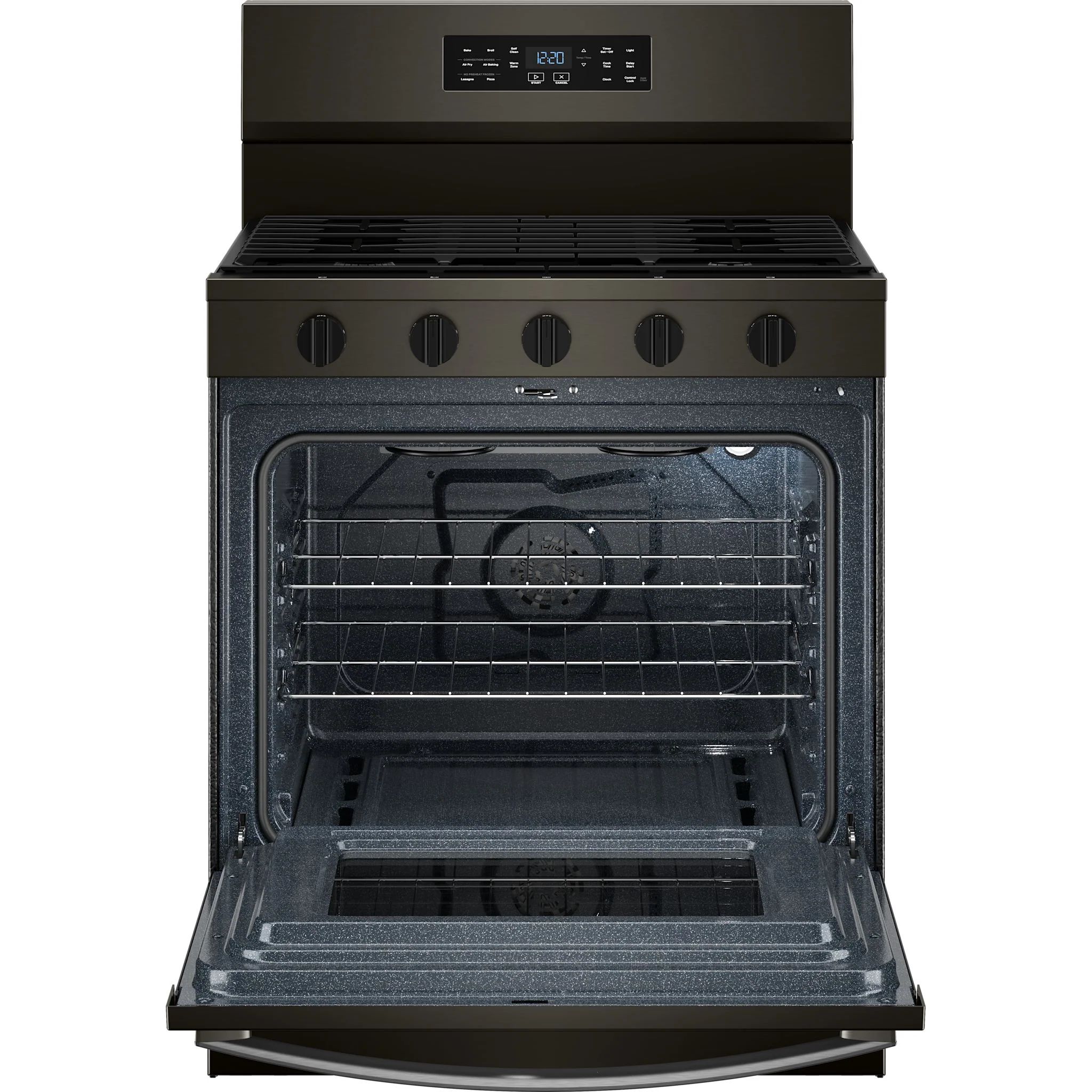 Whirlpool 30-inch Gas Range with Air Cooking Technology - Black-on-Stainless (WFGS5730SV) - Image 4