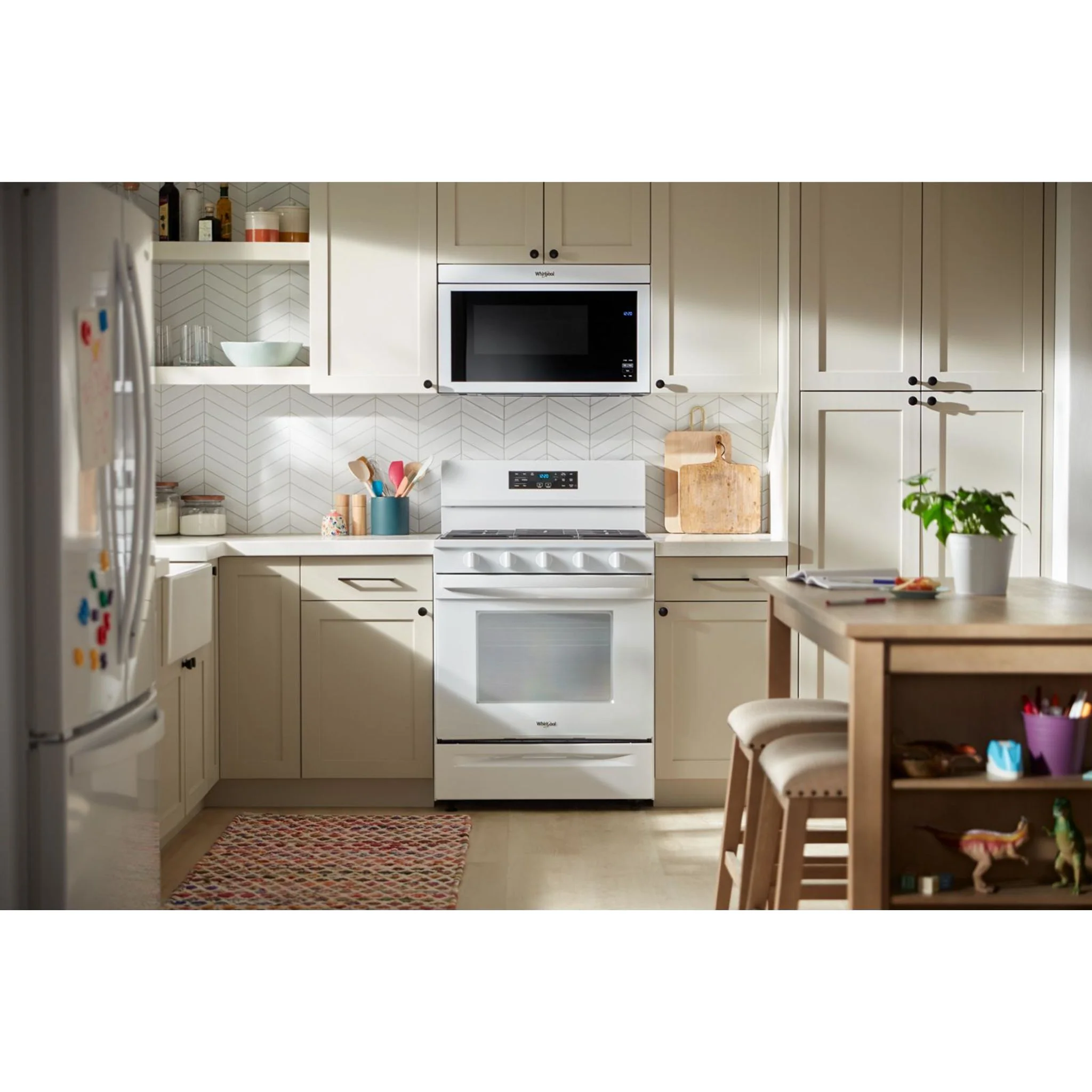 Whirlpool 30-inch Gas Range with Air Cooking Technology - White (WFGS5730SW) - Image 2