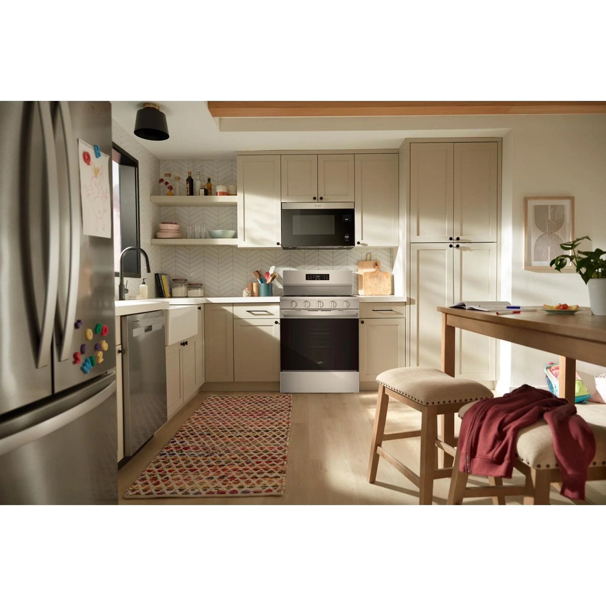 Whirlpool 30-inch Gas Range with Air Cooking Technology - White (WFGS5730SW) - Image 5
