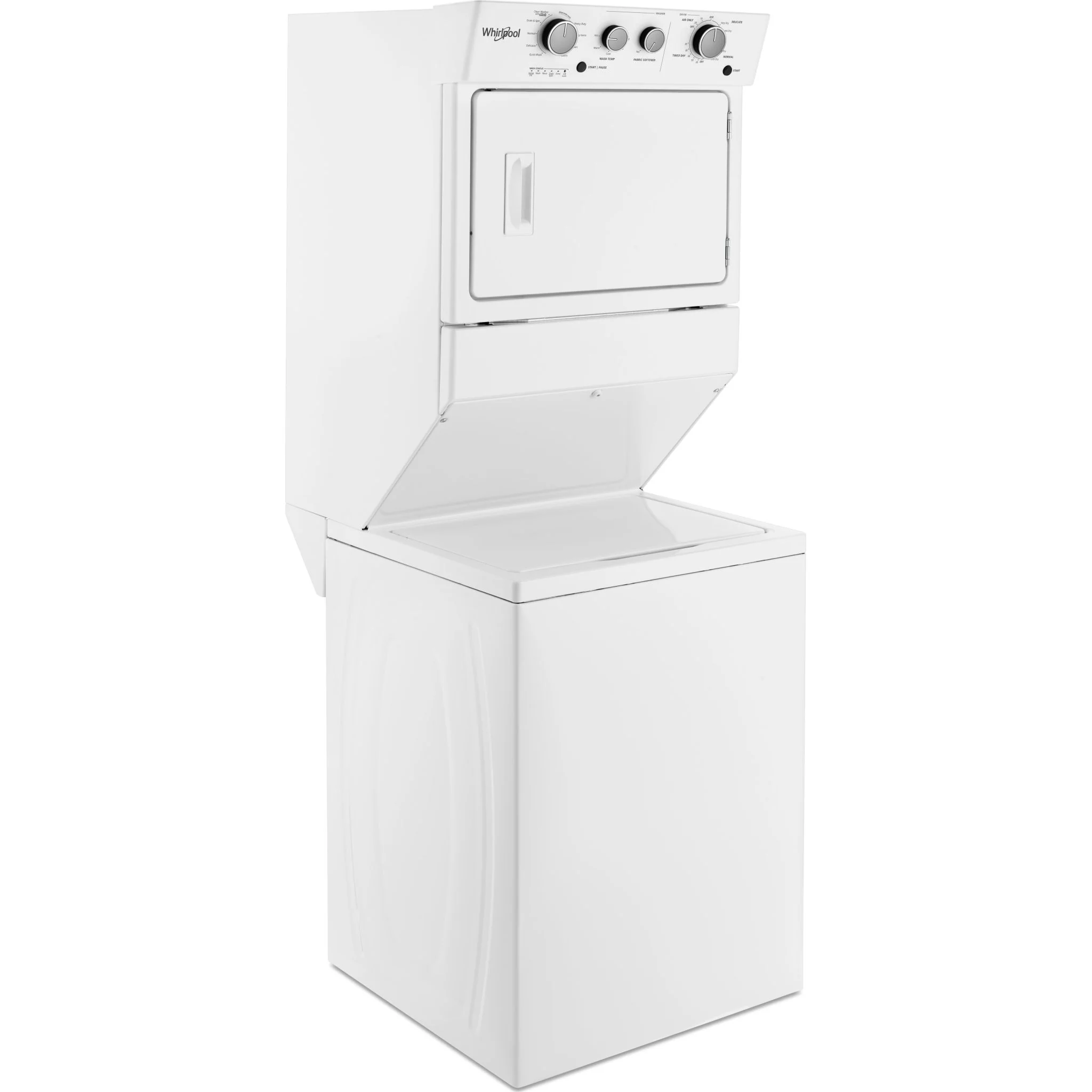 Whirlpool 4.0 cu.ft I.E.C. Gas Stacked Laundry Center 9 Wash cycles and AutoDryâ„¢ -White (WGT4027HW) - Image 4