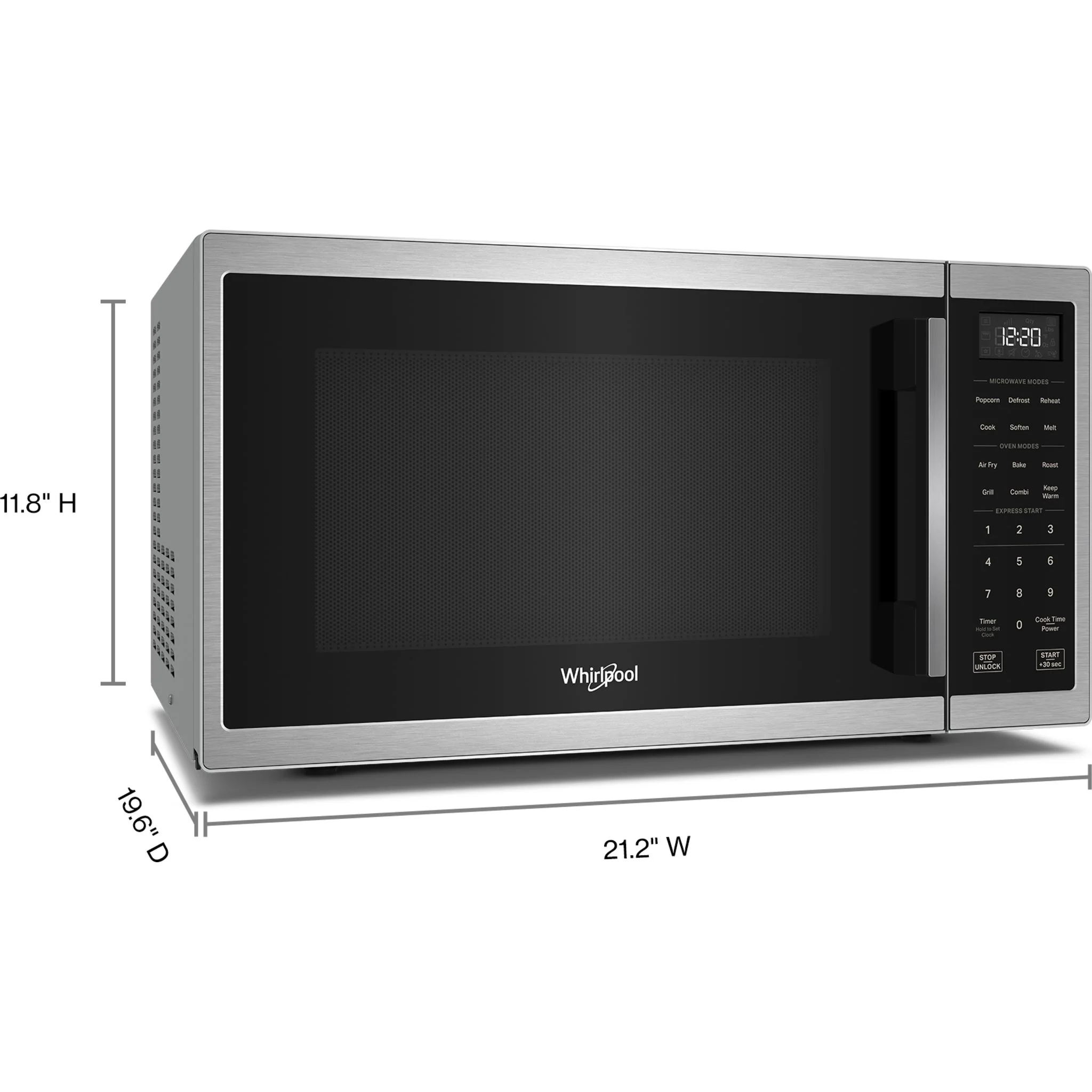 Whirlpool 1.0 cu. ft. Stainless Steel All-In-One Multifunctional Countertop Microwave With Air Fry - 900 watt -Stainless Steel (WMCS5522RS) - Image 13