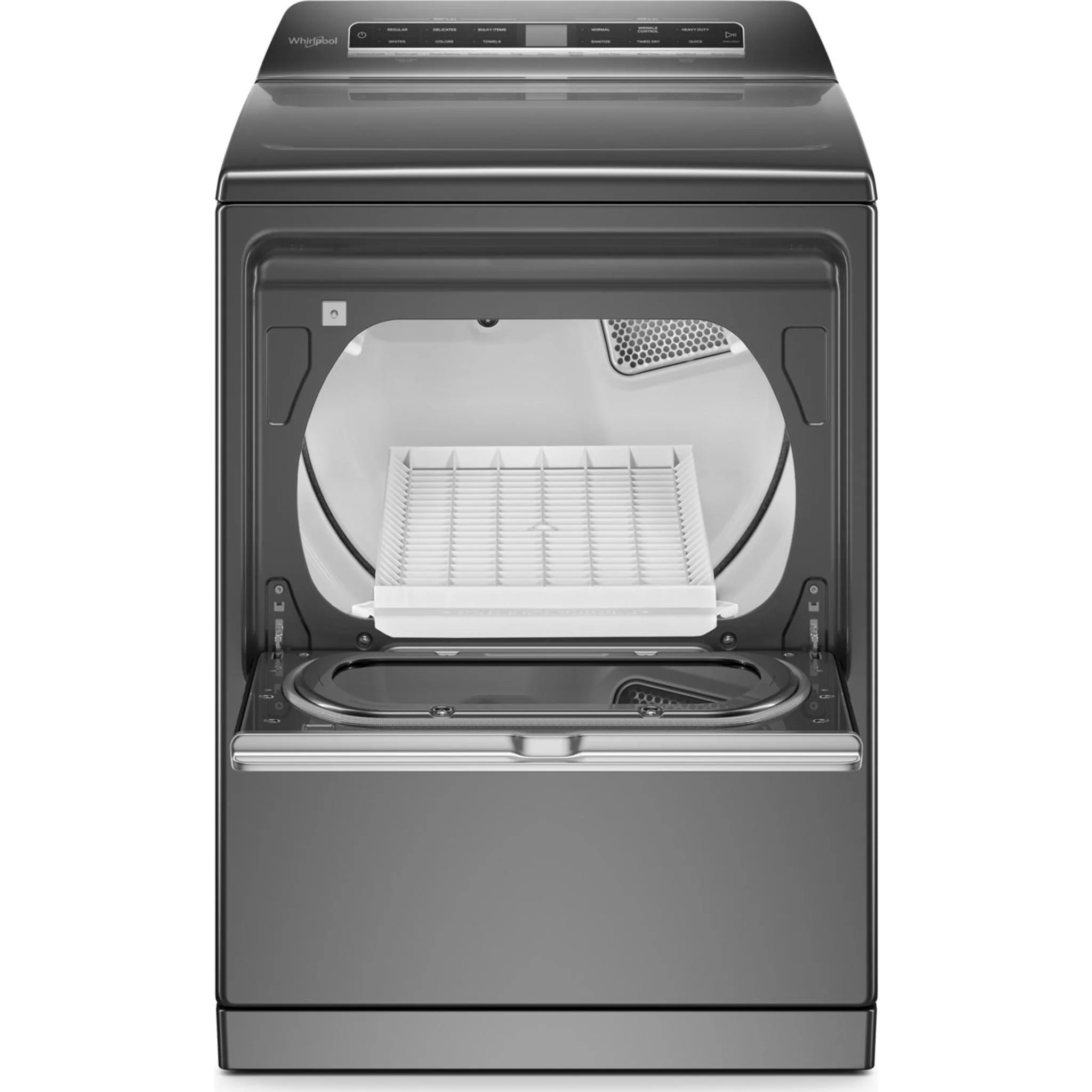 Whirlpool 7.4 cu. ft. Top Load Gas Dryer with Advanced Moisture Sensing -Chrome Shadow (WGD8127LC) - Image 3