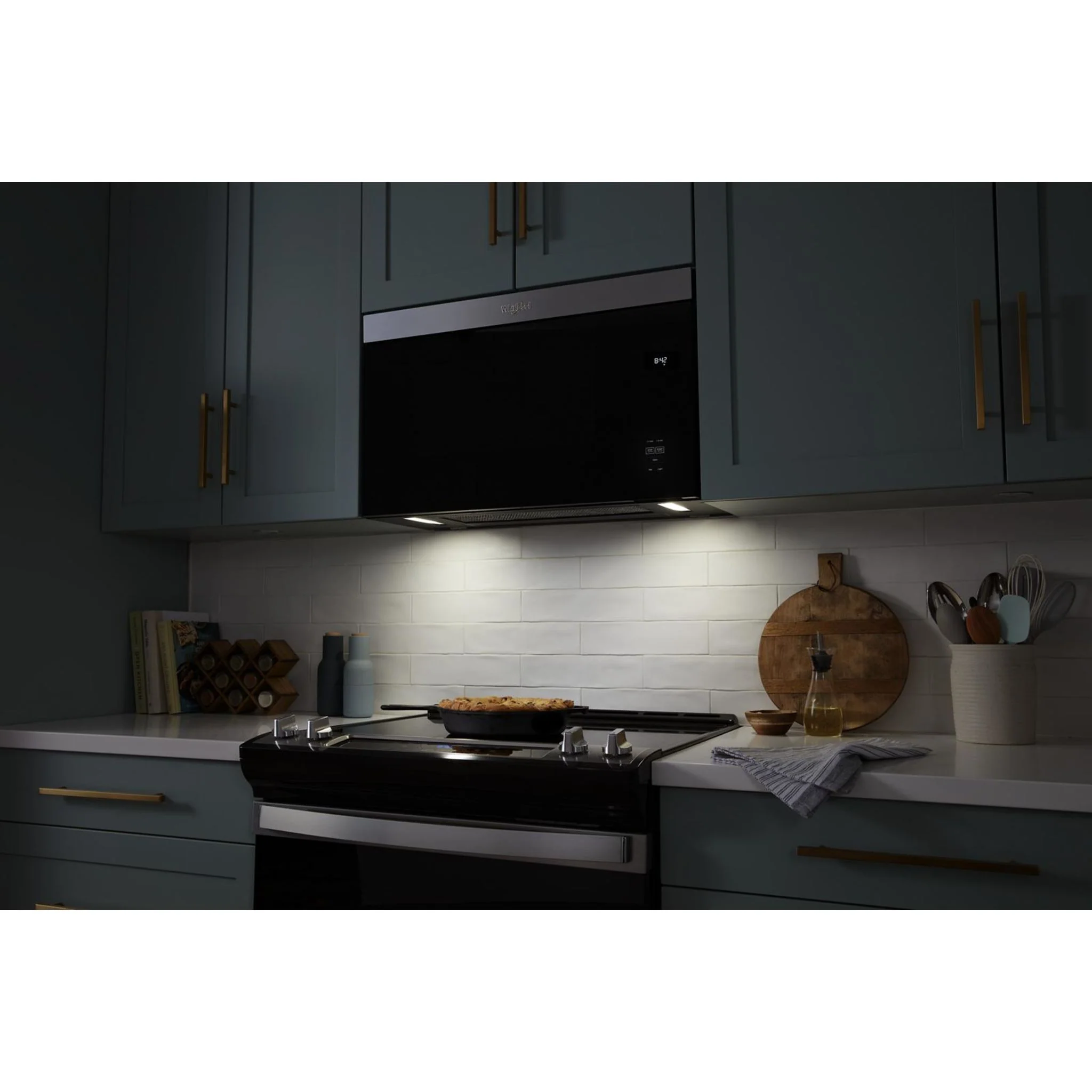 Whirlpool Flush Mount Over-the-Range Microwave with Turntable-Free Design -White (YWMMF5930PW) - Image 16
