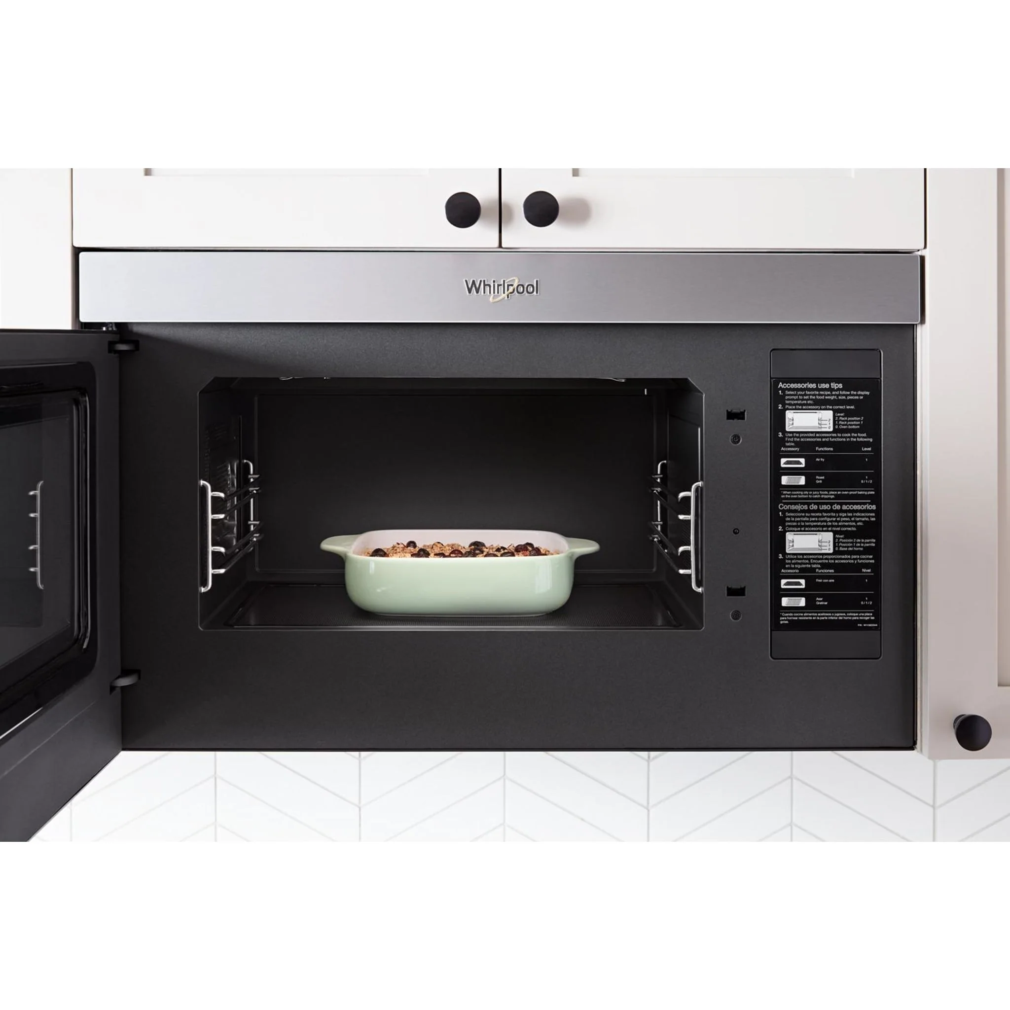 Whirlpool Air Fry Over- the-Range Microwave Oven with Flush Built-in Design -Fingerprint Resistant Stainless Steel (YWMMF7330RZ) - Image 9