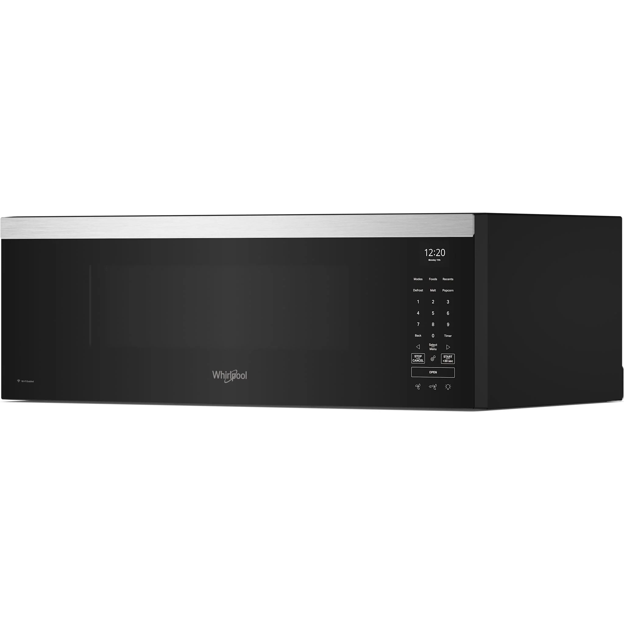 Whirlpool 1.1 cu. ft. Smart Low Profile Microwave Hood Combination with 450 CRM 4-Speed Venting -Black Stainless Finish (YWMML5530RV) - Image 2