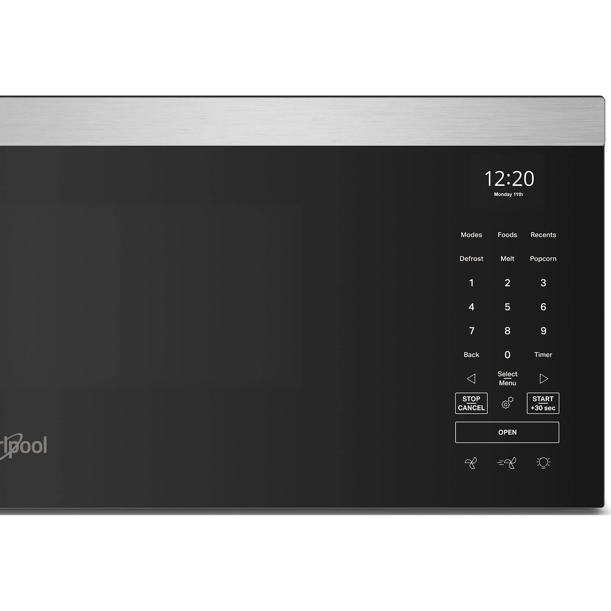 Whirlpool 1.1 cu. ft. Smart Low Profile Microwave Hood Combination with 450 CRM 4-Speed Venting -Black Stainless Finish (YWMML5530RV) - Image 5