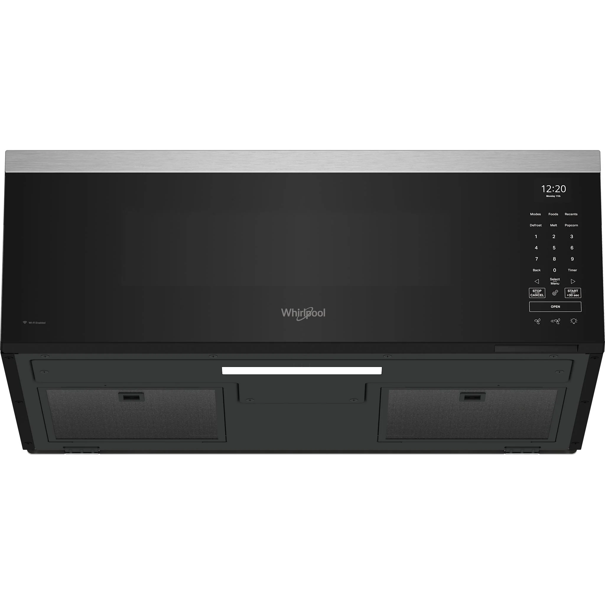 Whirlpool 1.1 cu. ft. Smart Low Profile Microwave Hood Combination with 450 CRM 4-Speed Venting -Fingerprint Resistant Stainless Steel (YWMML5530RZ) - Image 3