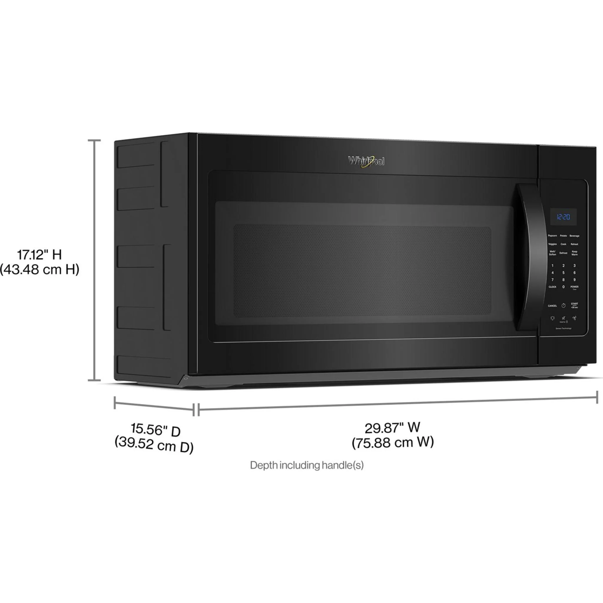 Whirlpool 1.9 cu ft. Over the Range Microwave with Sensor Cooking Technology - 900 Watts - Black (YWMMS3230SB) - Image 7