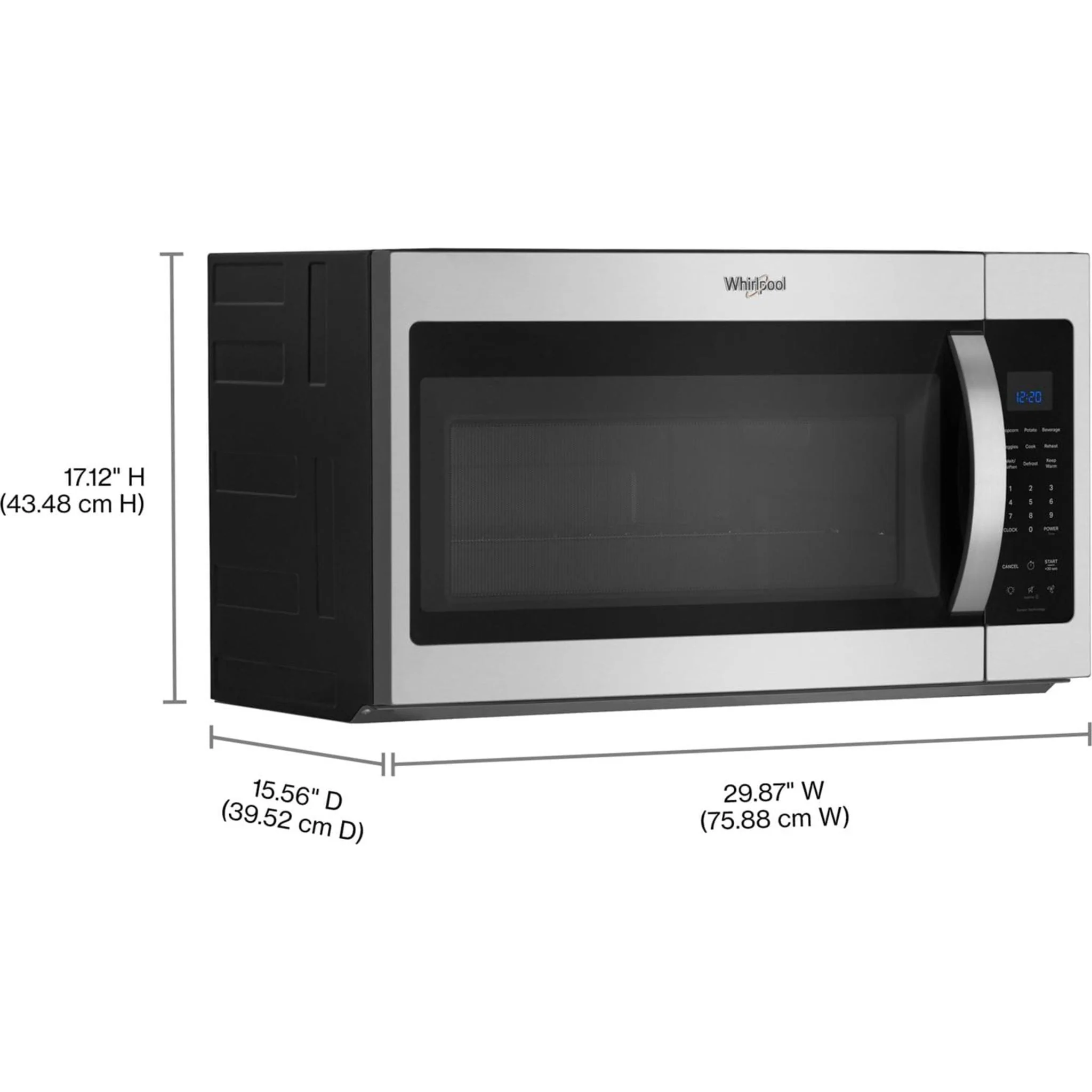 Whirlpool 1.9 cu ft. Over the Range Microwave with Sensor Cooking Technology - 900 Watts - Fingerprint Resistant Stainless Steel (YWMMS3230SZ) - Image 3
