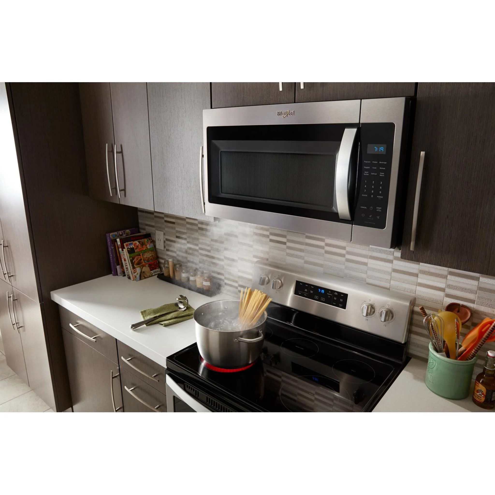 Whirlpool 1.9 cu ft. Over the Range Microwave with Sensor Cooking Technology - 900 Watts - Fingerprint Resistant Stainless Steel (YWMMS3230SZ) - Image 6