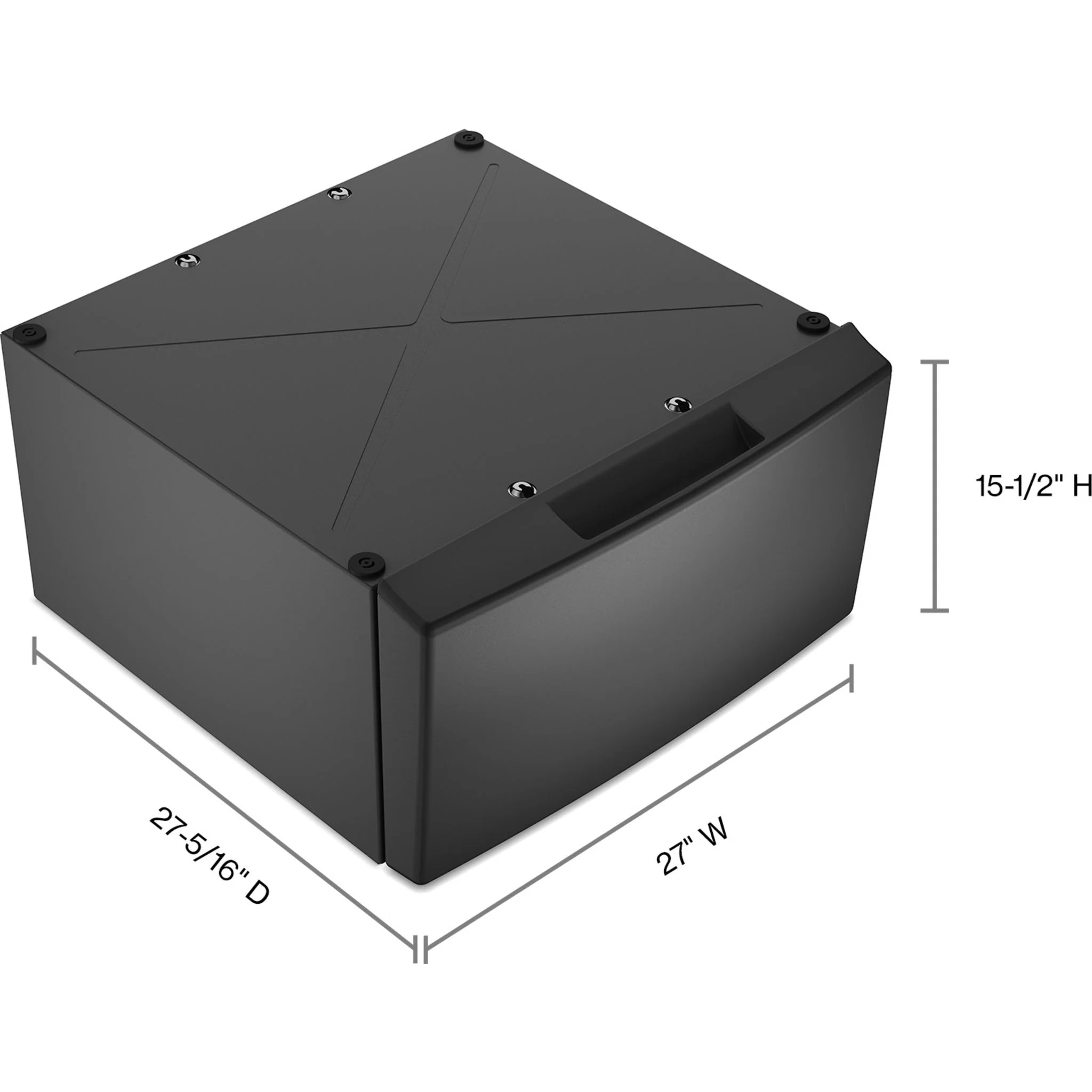 Whirlpool 15.5" Pedestal for Front Load Washer and Dryer with Storage -Volcano Black (WFP2715RU) - Image 3
