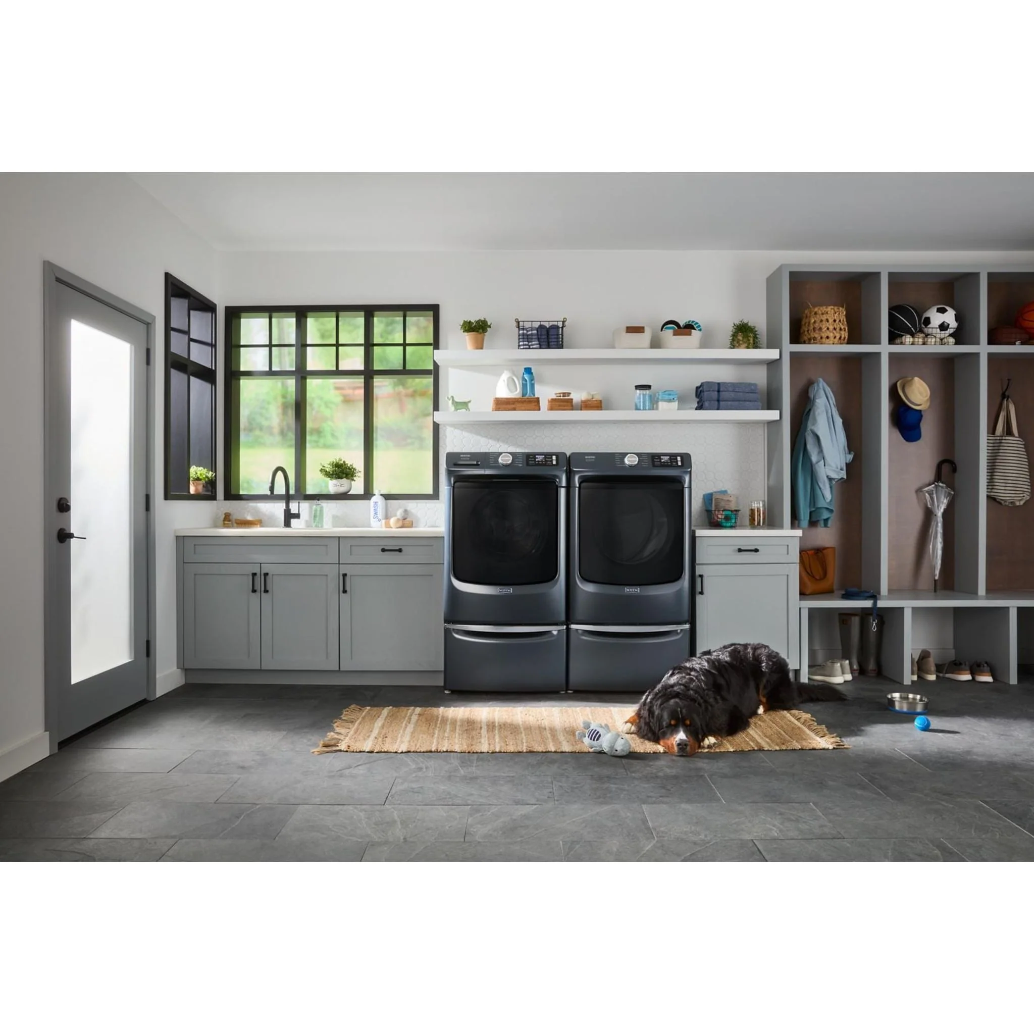 Whirlpool 15.5" (39.4 cm) Pedestal for Front Load Washer and Dryer with Storage -Midnight Steel (XHPC155RF) - Image 41