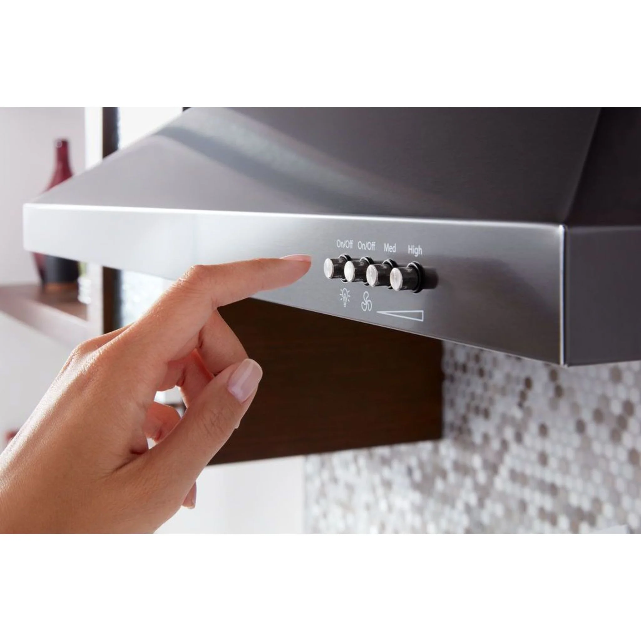 Whirlpool 30" Contemporary Black Stainless Wall Mount Range Hood -Black Stainless (WVW53UC0HV) - Image 6
