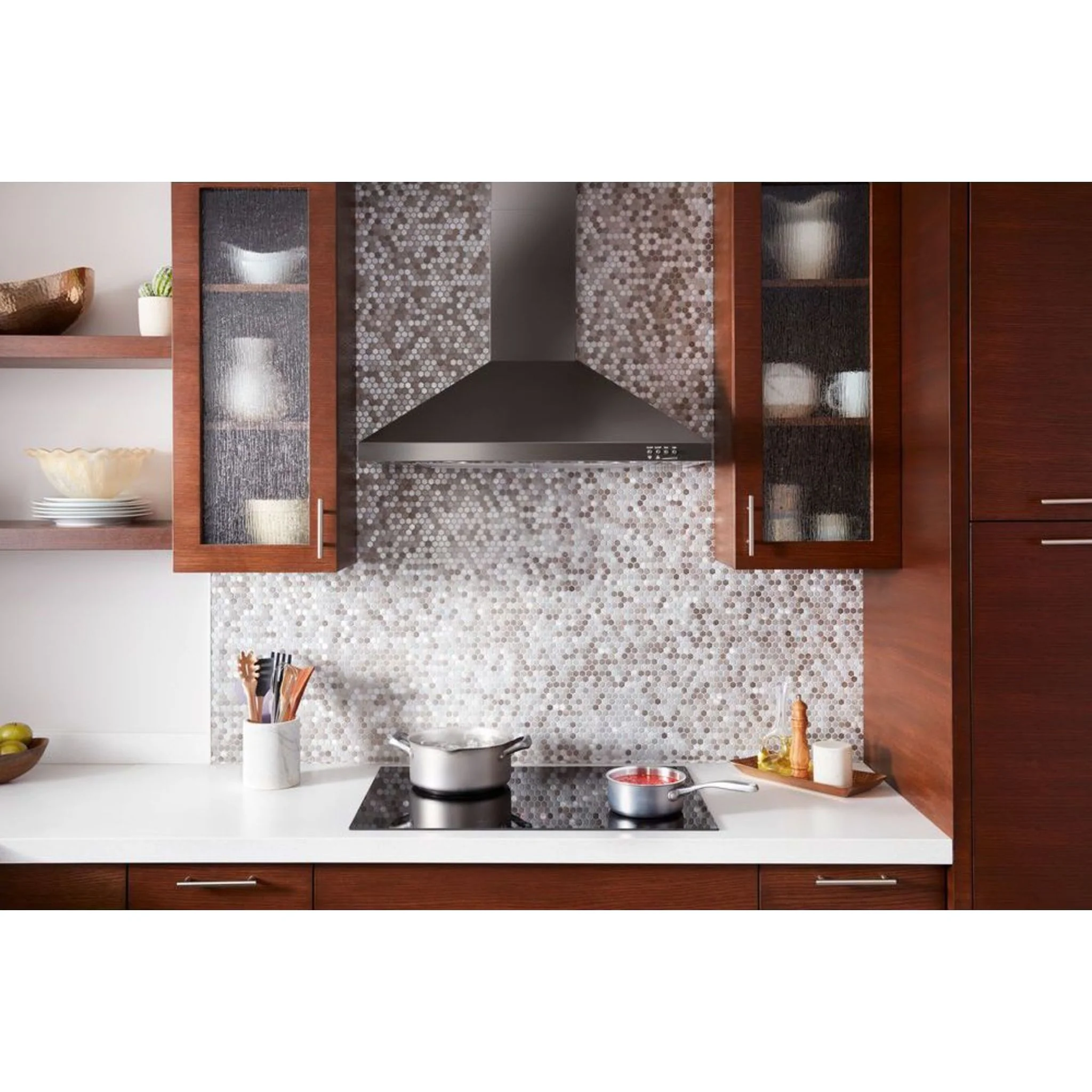 Whirlpool 30" Contemporary Black Stainless Wall Mount Range Hood -Black Stainless (WVW53UC0HV) - Image 8