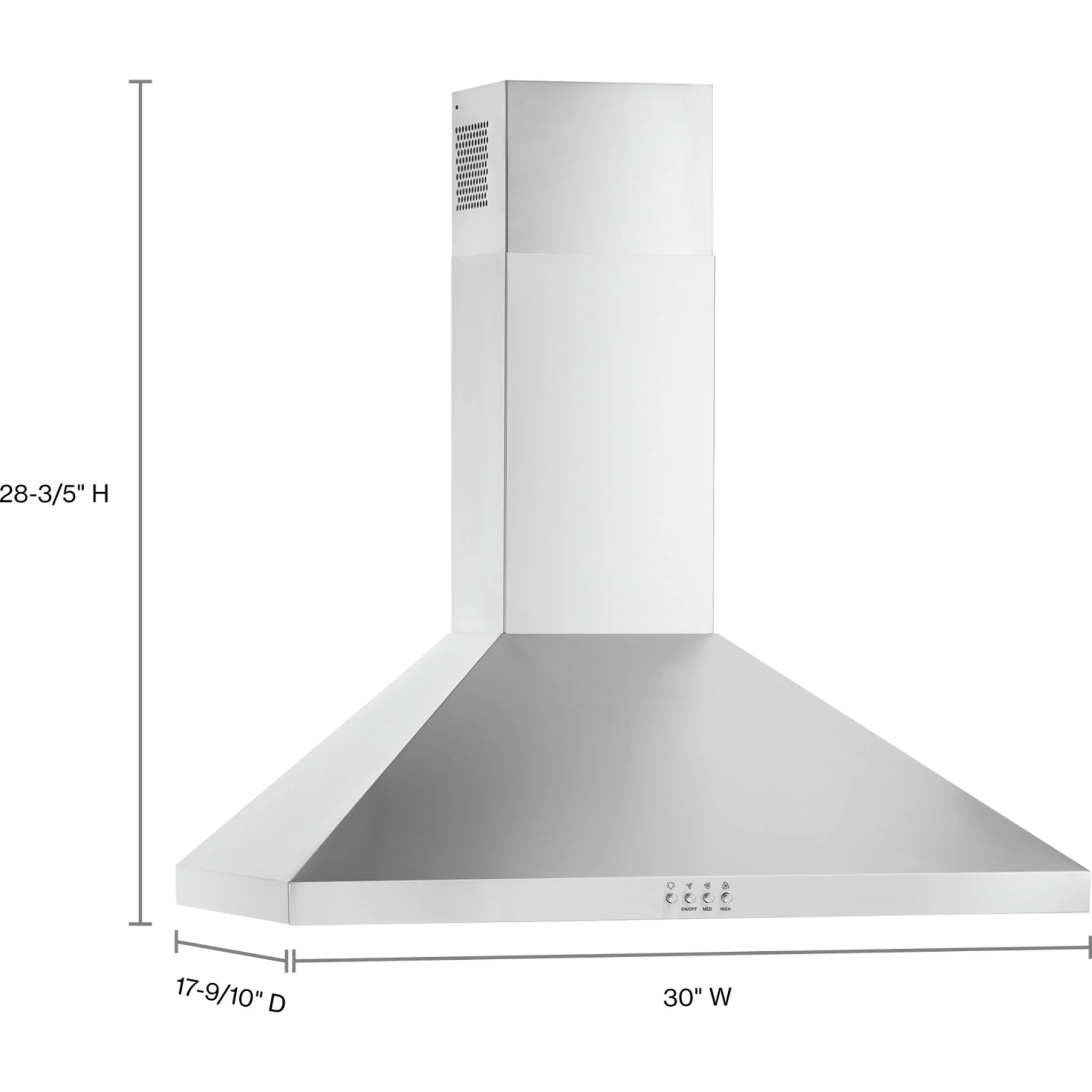 Whirlpool 30" Chimney Wall Mount Range Hood -Stainless Steel (WVW53UC0LS) - Image 7