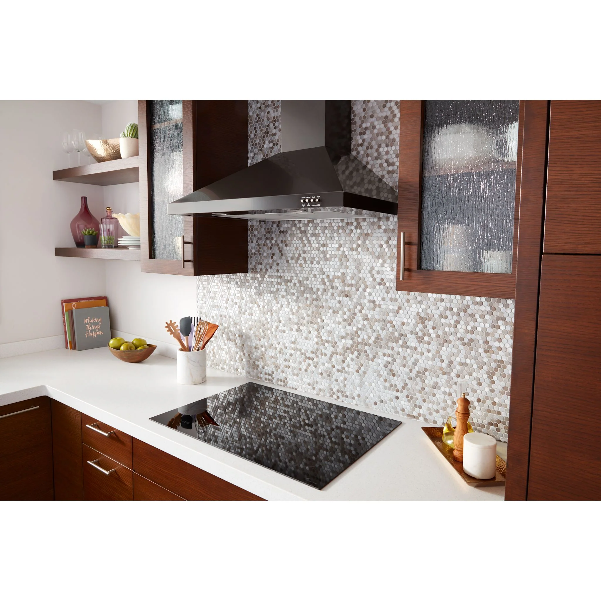 Whirlpool 36" Contemporary Black  Stainless Wall Mount Range Hood -Black Stainless (WVW53UC6HV) - Image 7