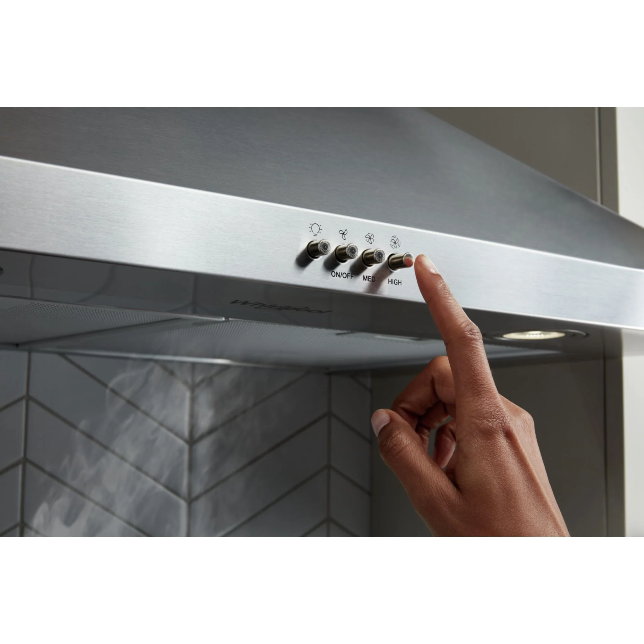 Whirlpool ENERGY STAR Certified 30" Chimney Wall Mount Range Hood -Stainless Steel (WVW73UC0LS) - Image 3