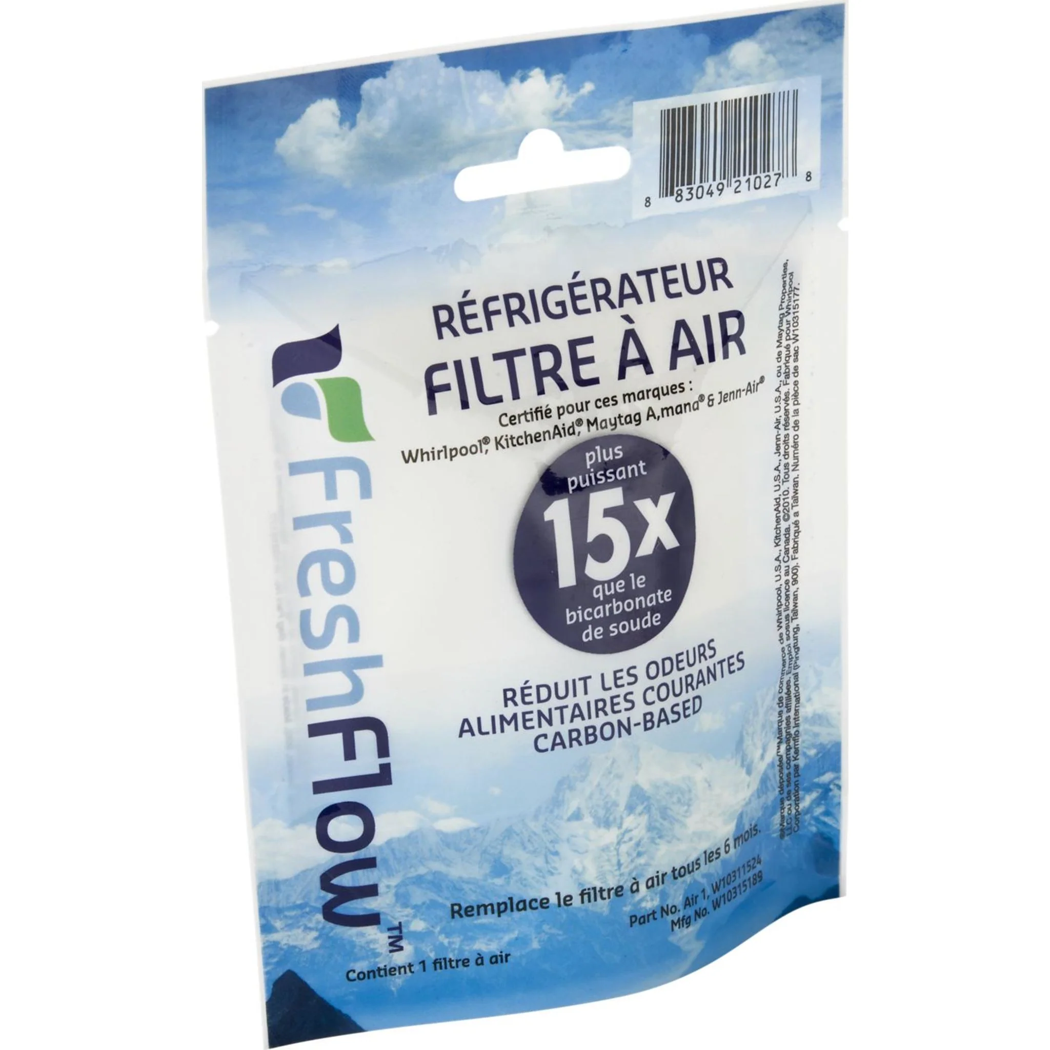 Whirlpool Refrigerator FreshFlowAir Filter -White (W10311524) - Image 6