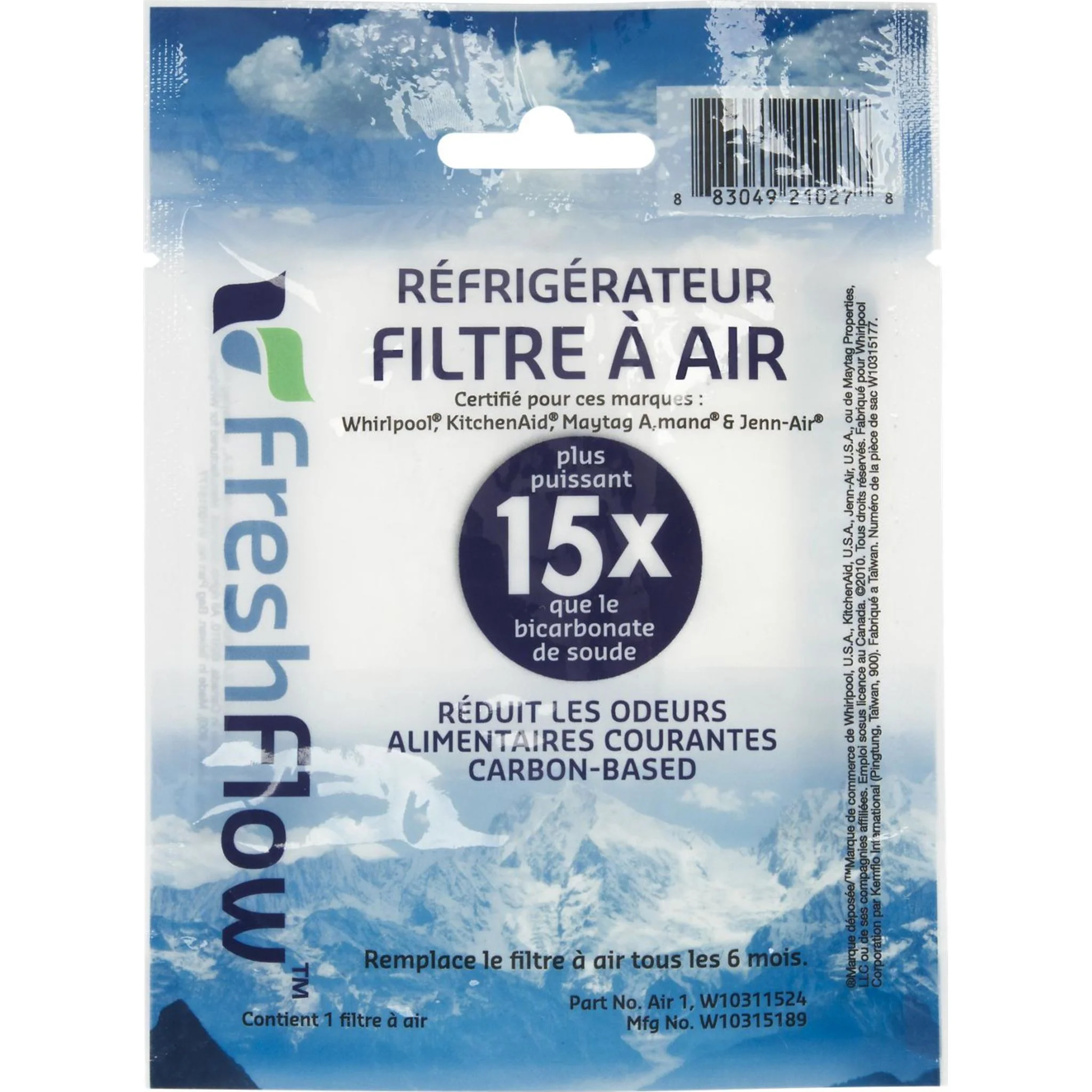 Whirlpool Refrigerator FreshFlowAir Filter -White (W10311524) - Image 9