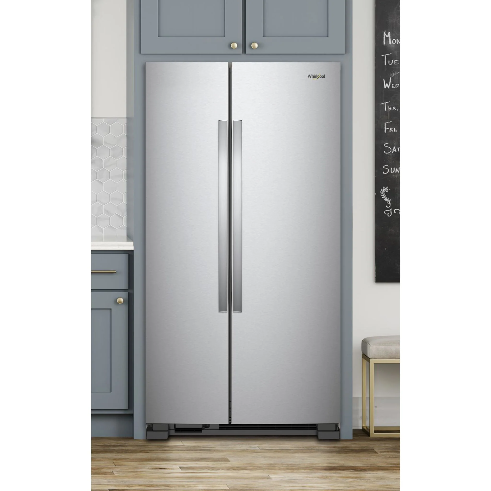Whirlpool 33-inch Wide Side-by-Side Refrigerator - 22 cu. ft. -Monochromatic Stainless Steel (WRS312SNHM) - Image 15