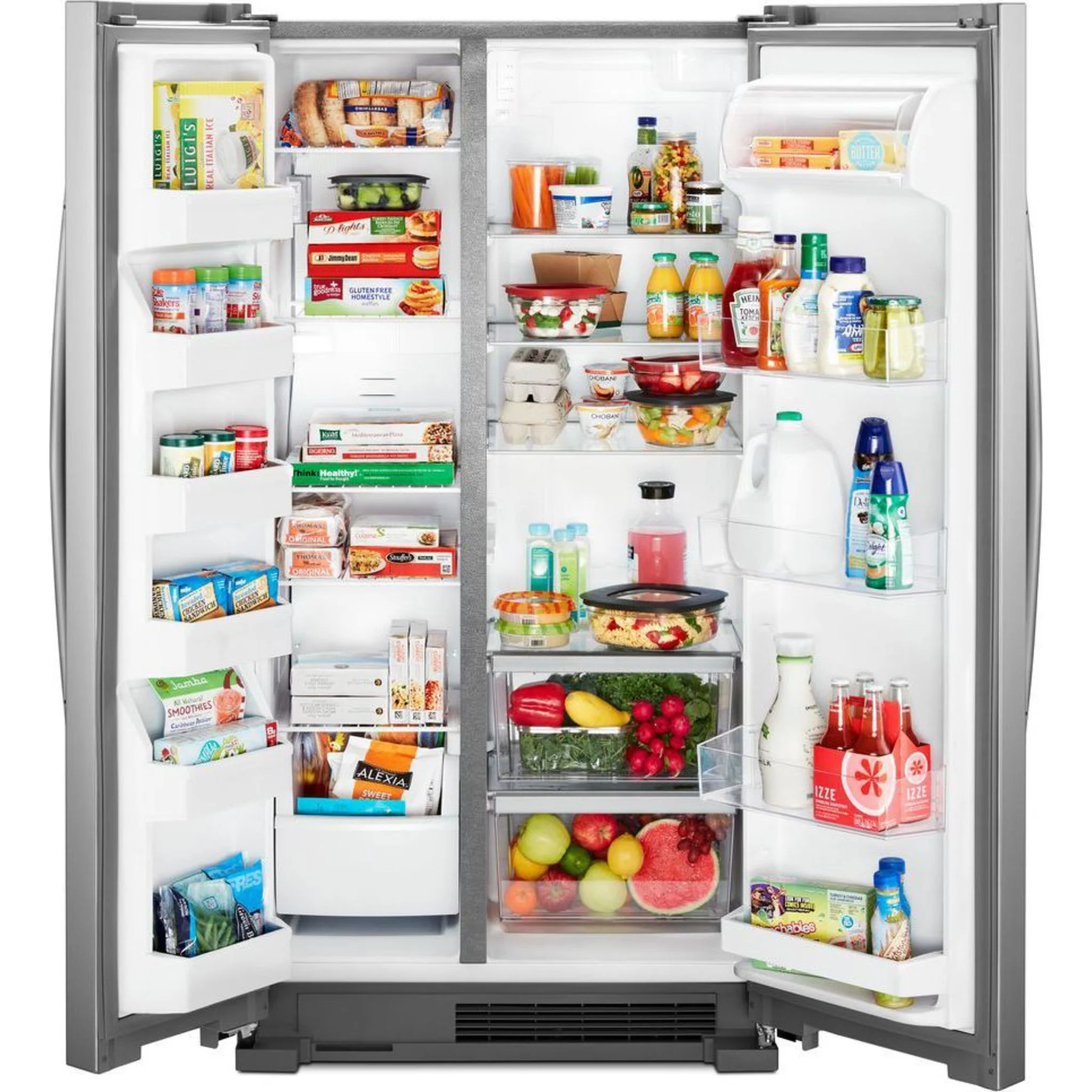 Whirlpool 36-inch Wide Side-by-Side Refrigerator - 25 cu. ft. -Monochromatic Stainless Steel (WRS315SNHM) - Image 3