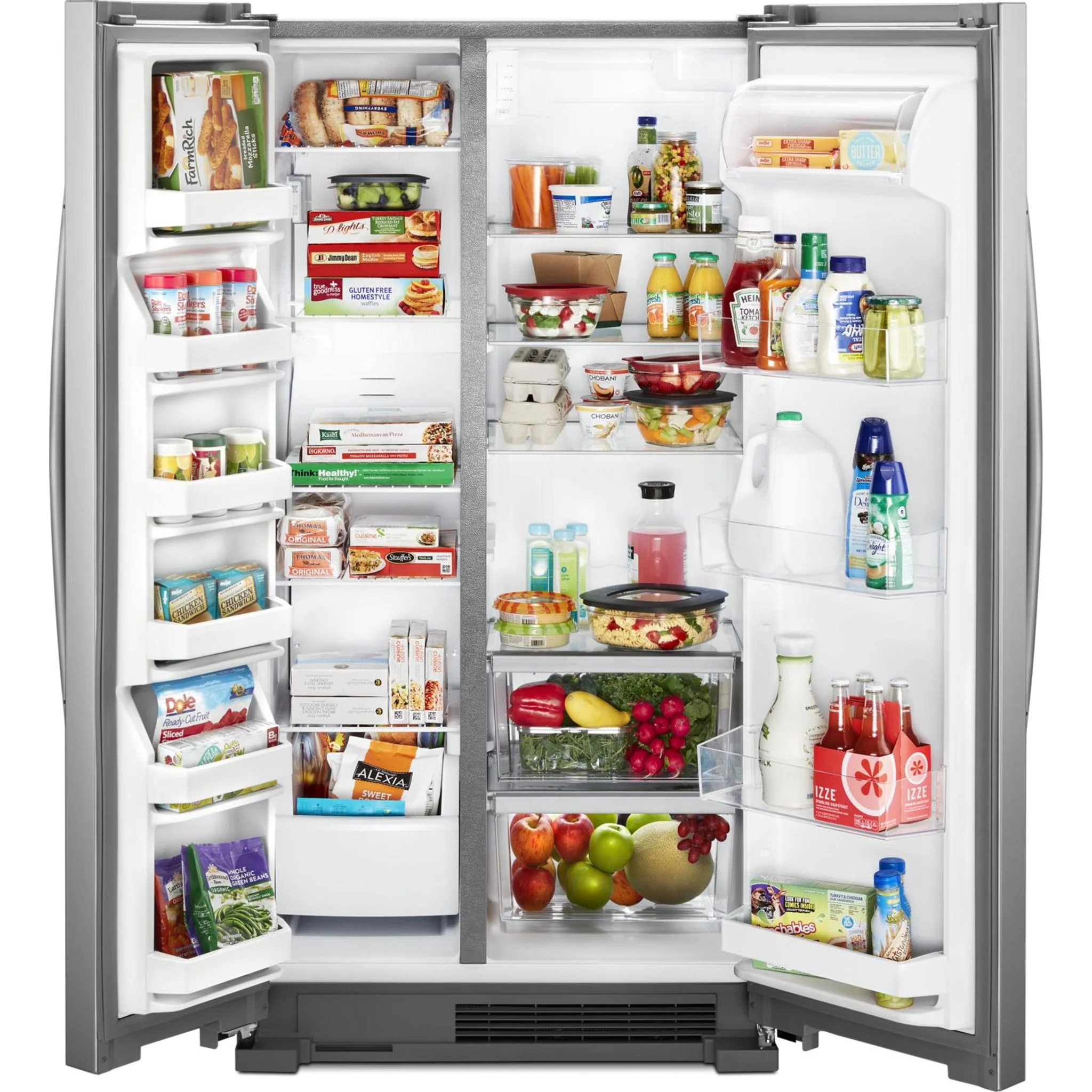 Whirlpool 36-inch Wide Side-by-Side Refrigerator - 25 cu. ft. -Monochromatic Stainless Steel (WRS315SNHM) - Image 7