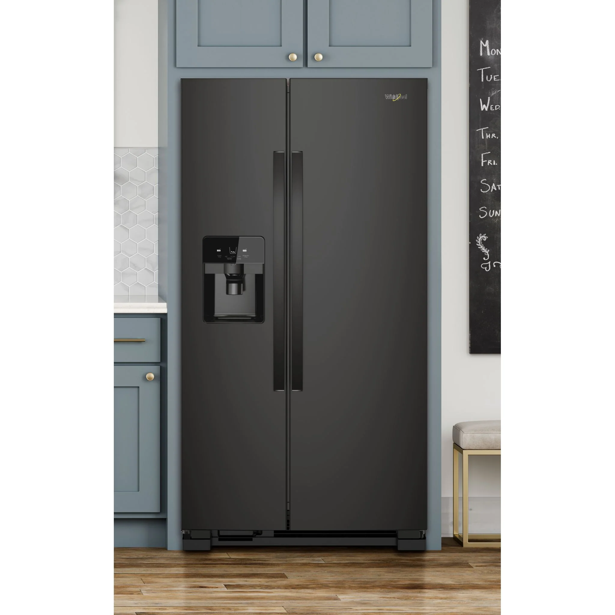 Whirlpool 33-inch Wide Side-by-Side Refrigerator - 21 cu. ft. -Black (WRS321SDHB) - Image 6