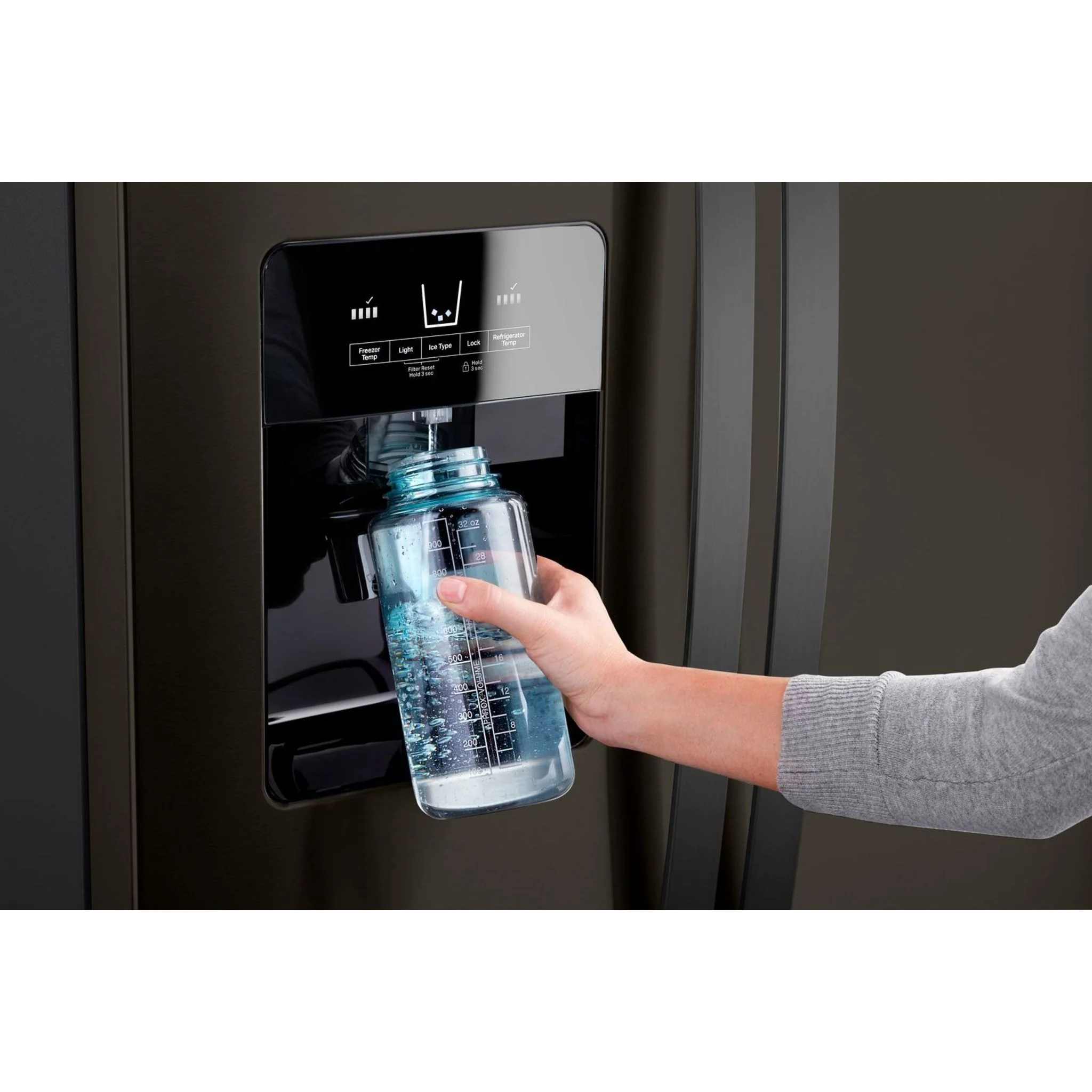 Whirlpool 33-inch Wide Side-by-Side Refrigerator - 21 cu. ft. -Black Stainless (WRS321SDHV) - Image 17