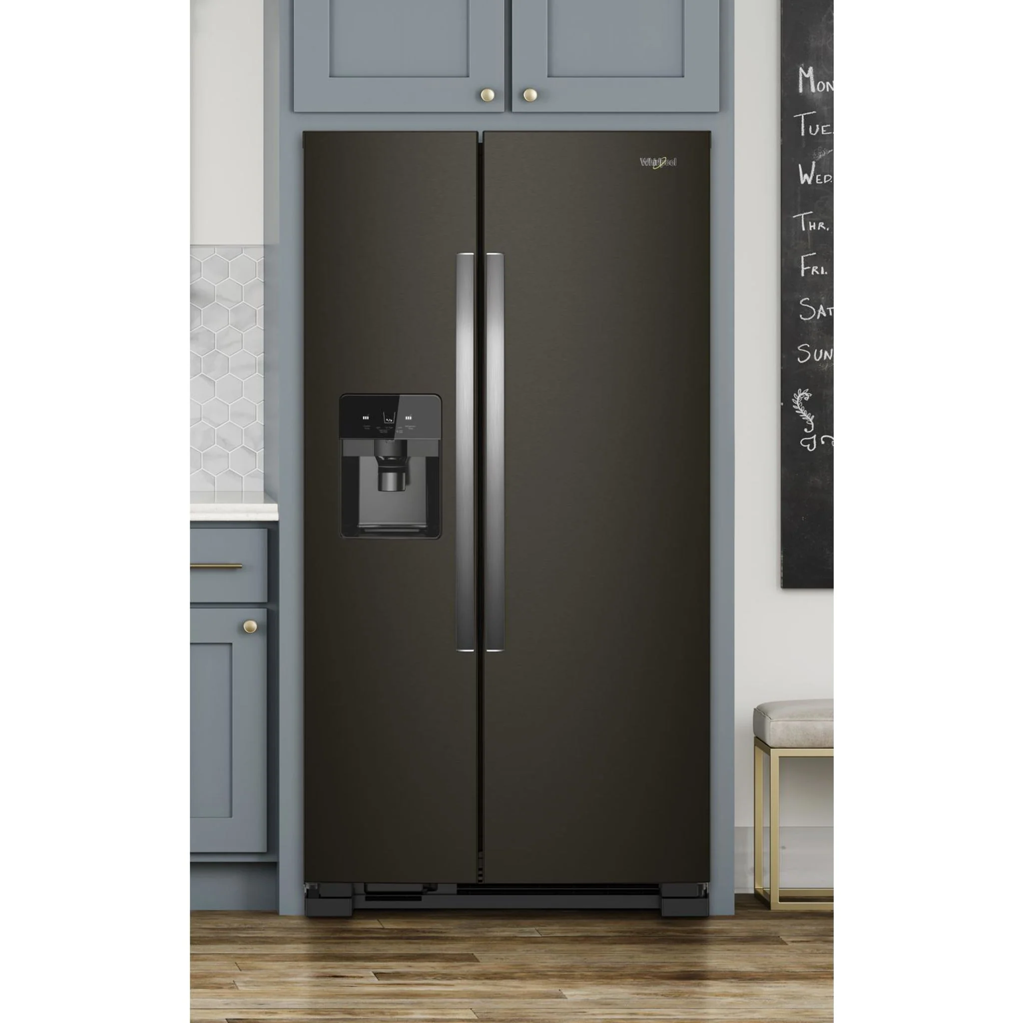 Whirlpool 33-inch Wide Side-by-Side Refrigerator - 21 cu. ft. -Black Stainless (WRS321SDHV) - Image 22