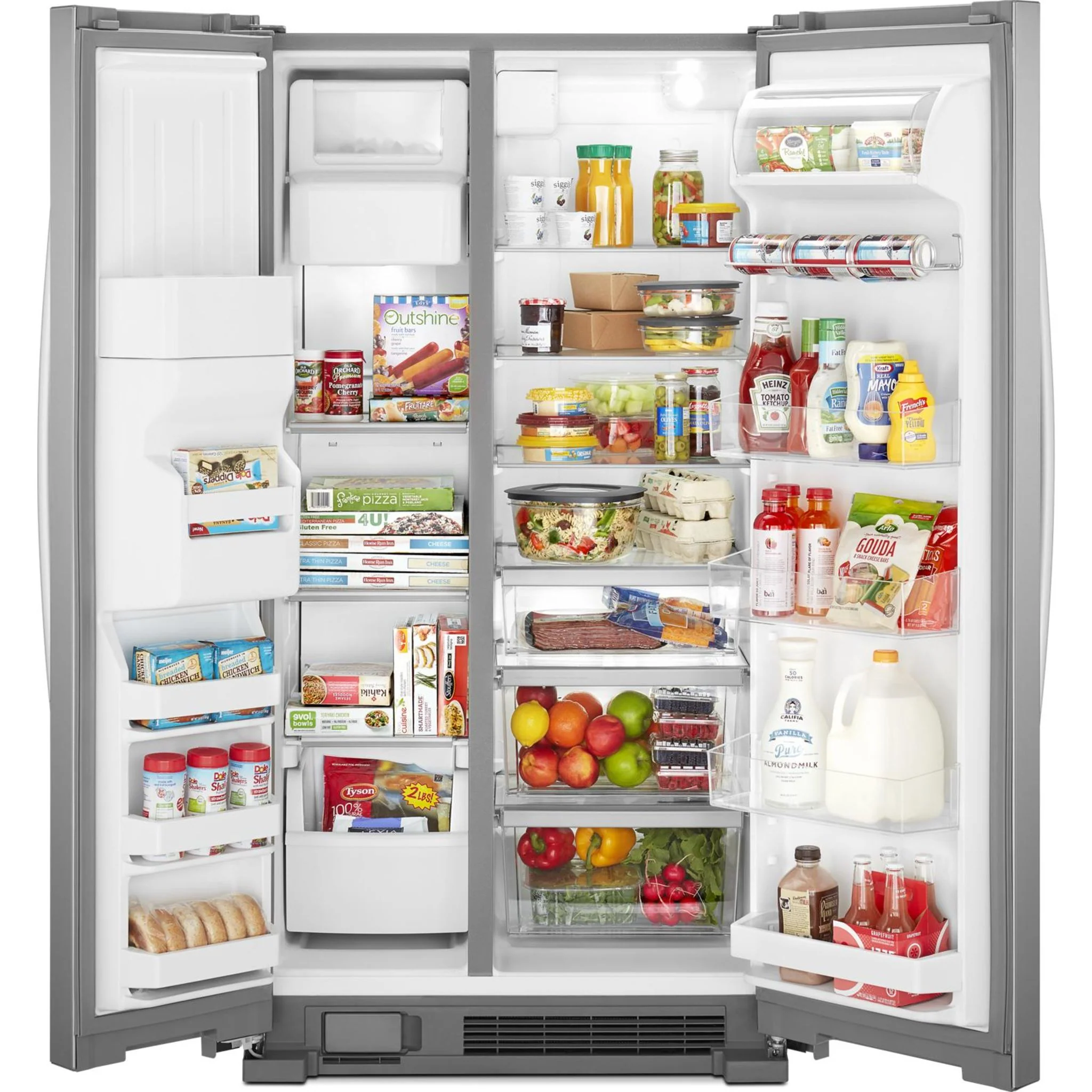 Whirlpool 33-inch Wide Side-by-Side Refrigerator - 21 cu. ft. -Fingerprint Resistant (WRS321SDHZ) - Image 12