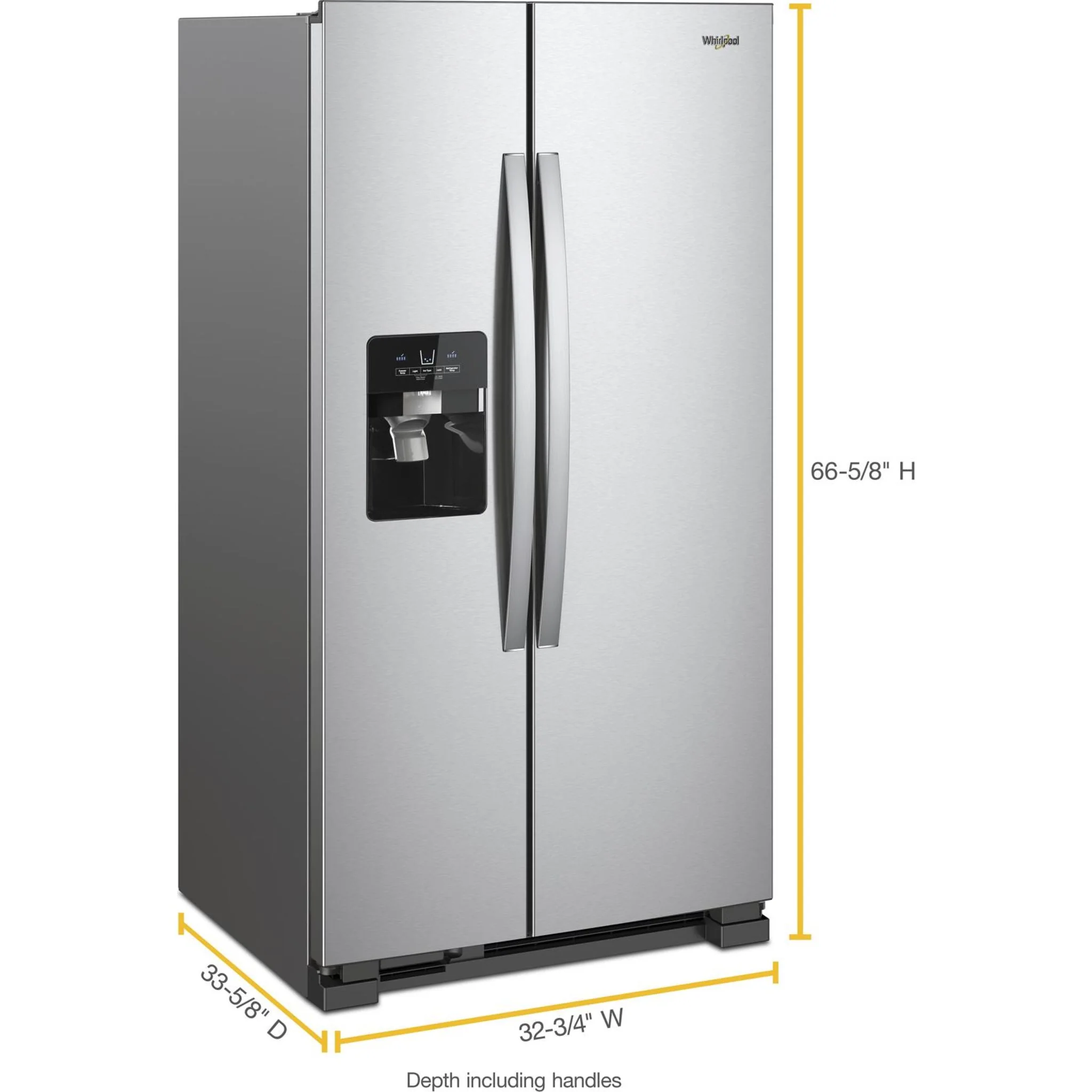 Whirlpool 33-inch Wide Side-by-Side Refrigerator - 21 cu. ft. -Fingerprint Resistant (WRS321SDHZ) - Image 25