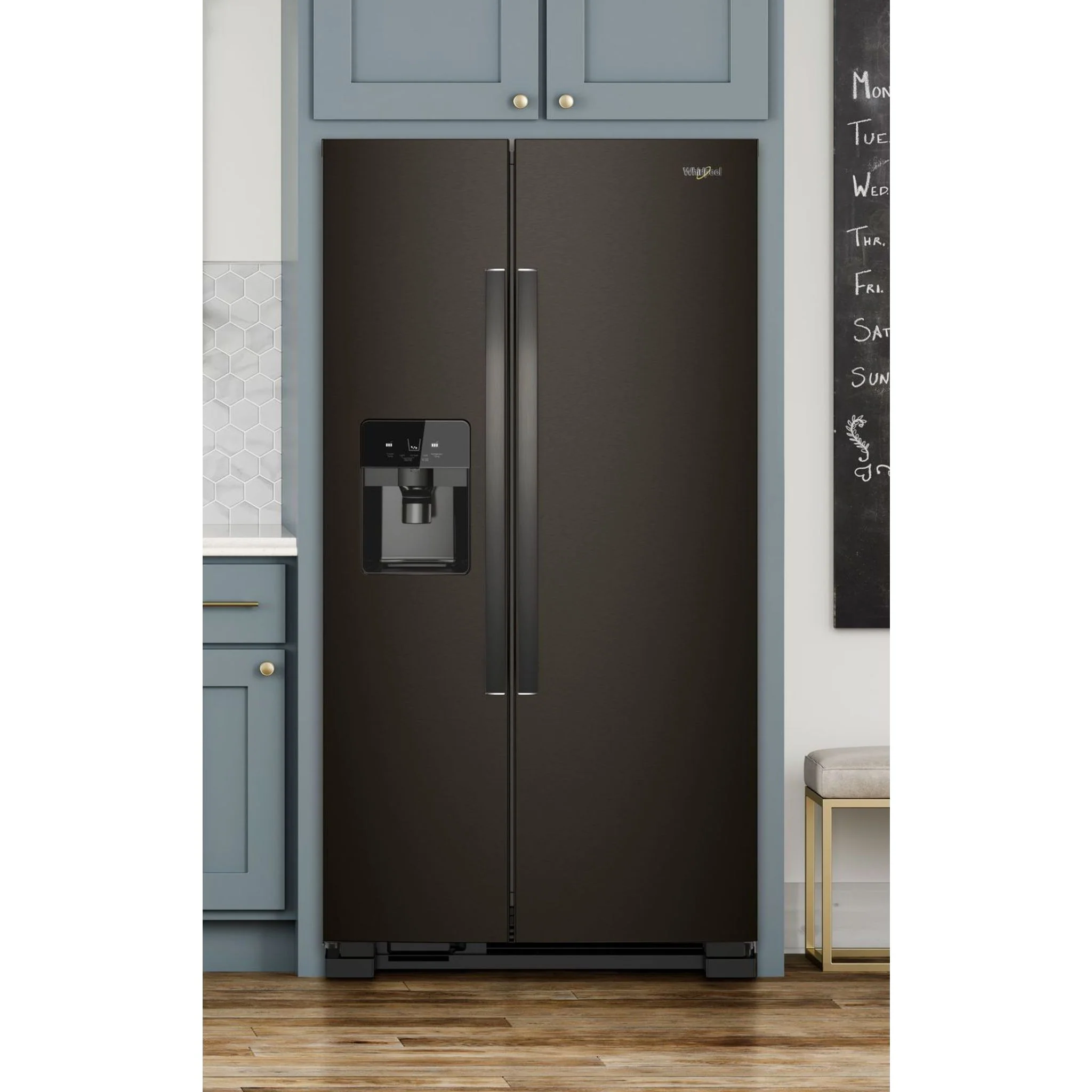 Whirlpool 36-inch Wide Side-by-Side Refrigerator - 25 cu. ft. -Black Stainless (WRS325SDHV) - Image 11