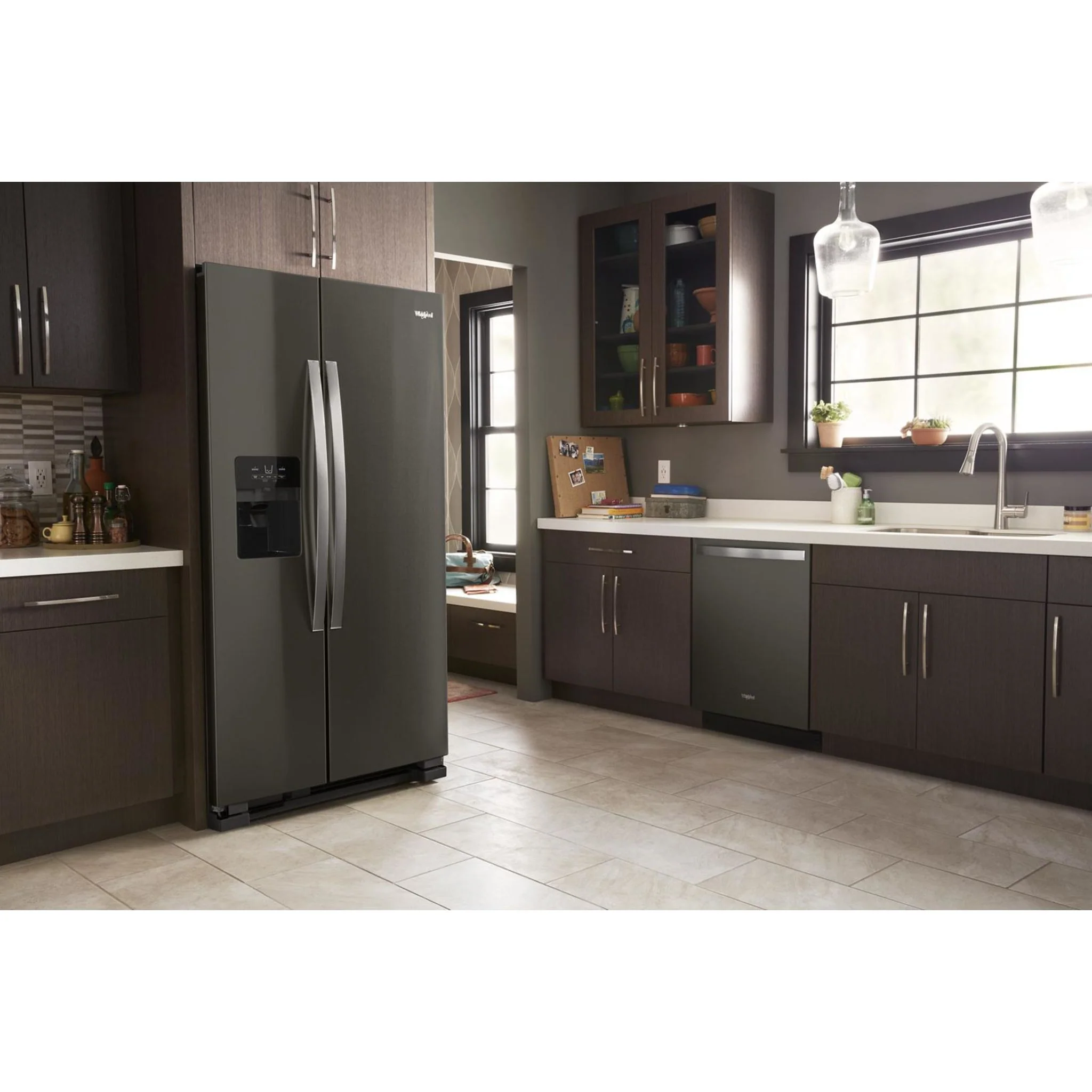 Whirlpool 36-inch Wide Side-by-Side Refrigerator - 25 cu. ft. -Black Stainless (WRS325SDHV) - Image 17
