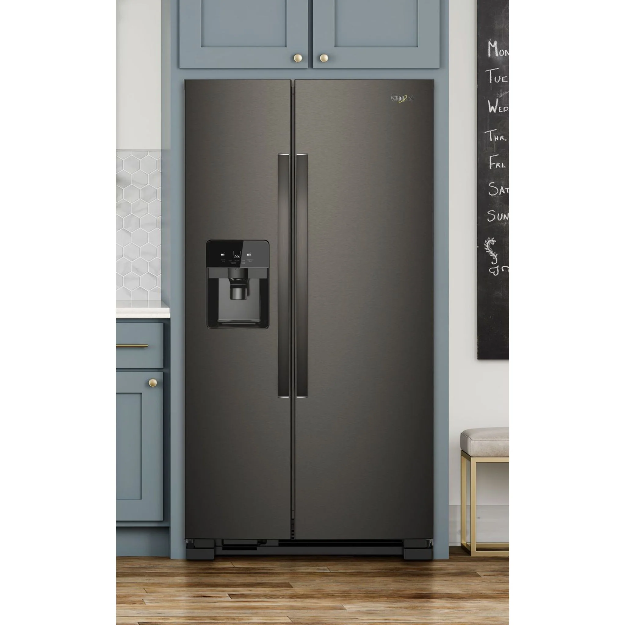 Whirlpool 36-inch Wide Side-by-Side Refrigerator - 25 cu. ft. -Black Stainless (WRS325SDHV) - Image 19