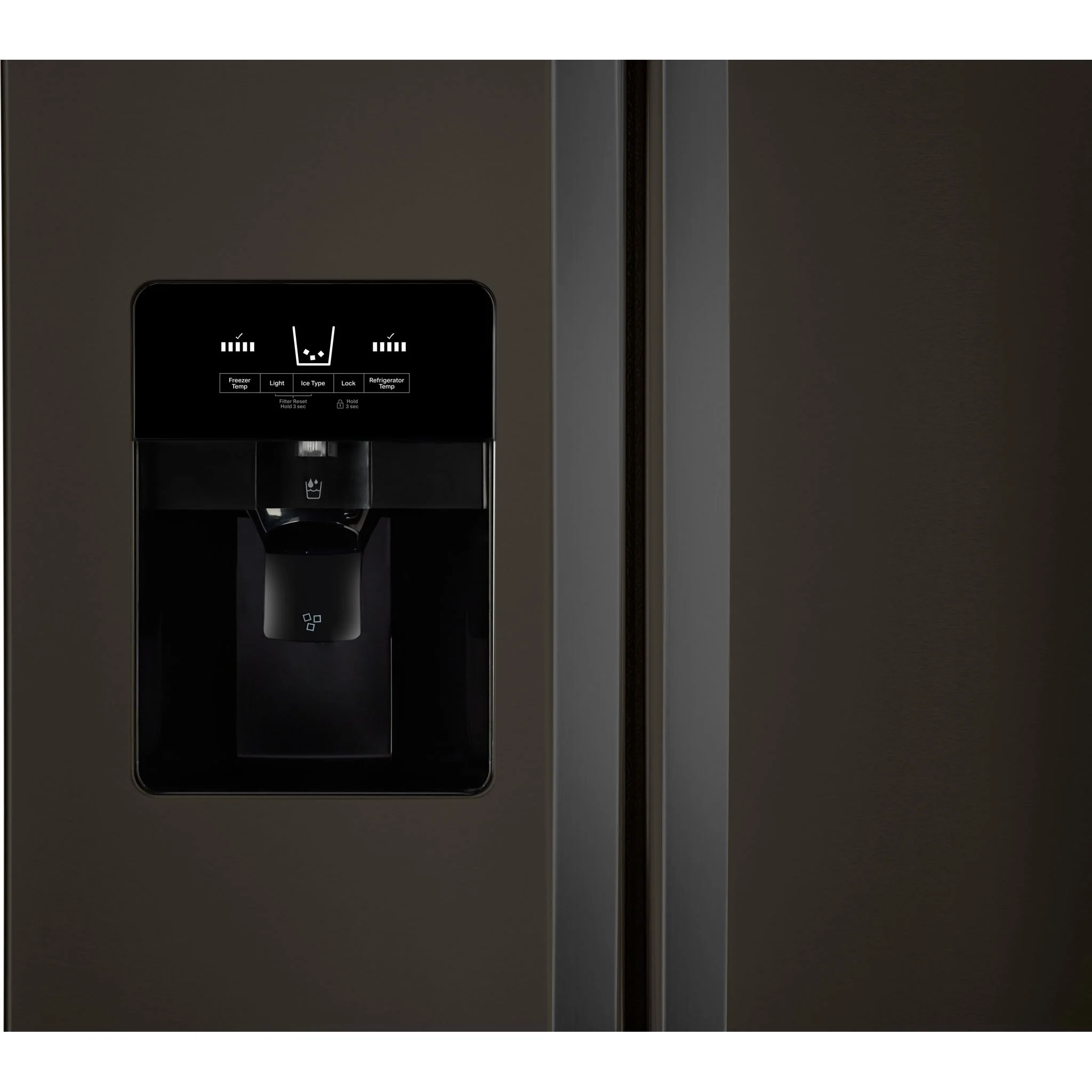 Whirlpool 36-inch Wide Side-by-Side Refrigerator - 25 cu. ft. -Black Stainless (WRS325SDHV) - Image 2