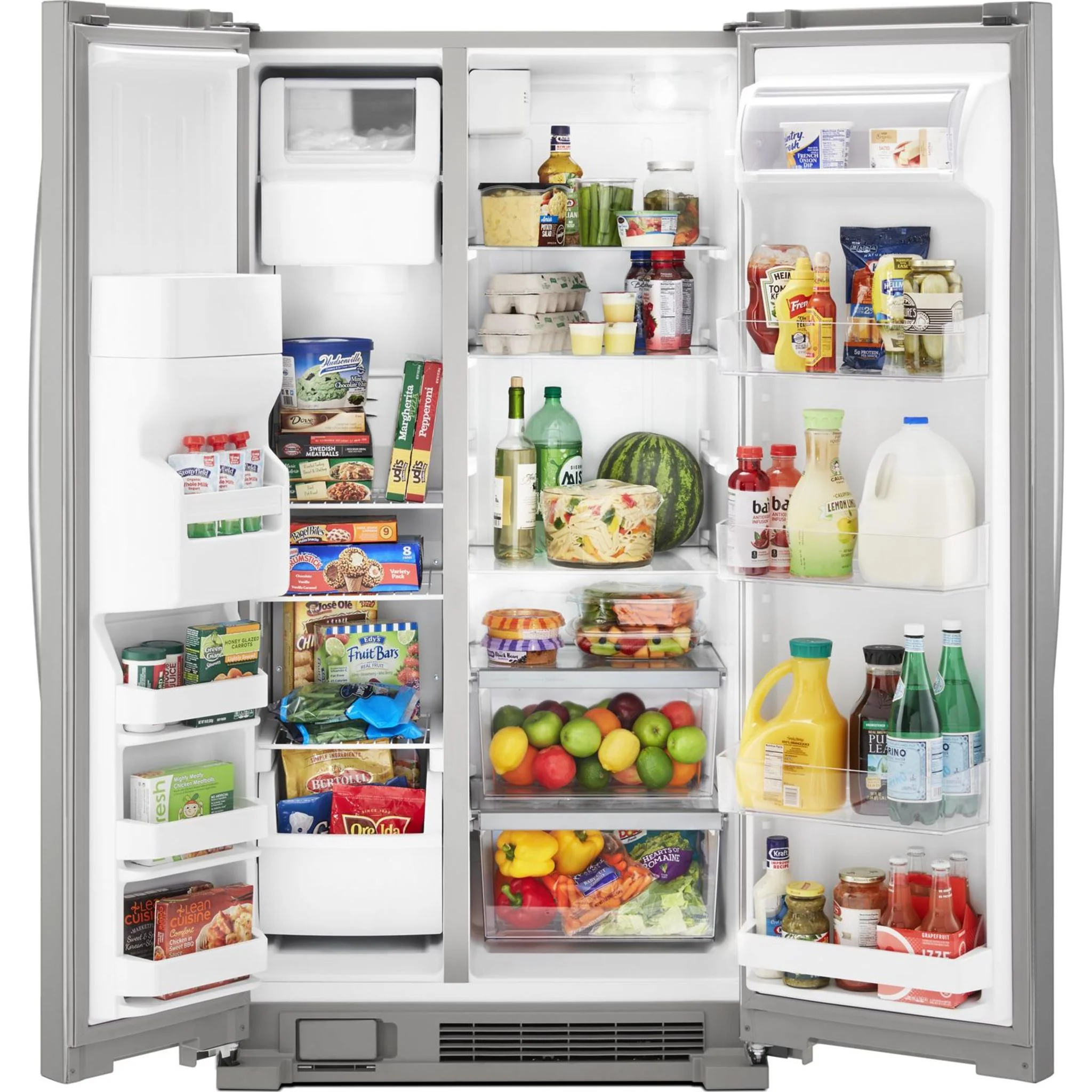 Whirlpool 33-inch Wide Side-by-Side Refrigerator - 21 cu. ft. -Monochromatic Stainless Steel (WRS331SDHM) - Image 27