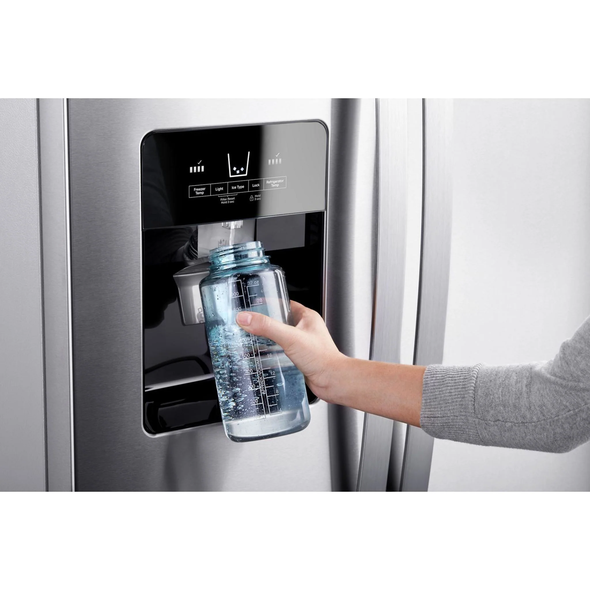 Whirlpool 33-inch Wide Side-by-Side Refrigerator - 21 cu. ft. -Monochromatic Stainless Steel (WRS331SDHM) - Image 37