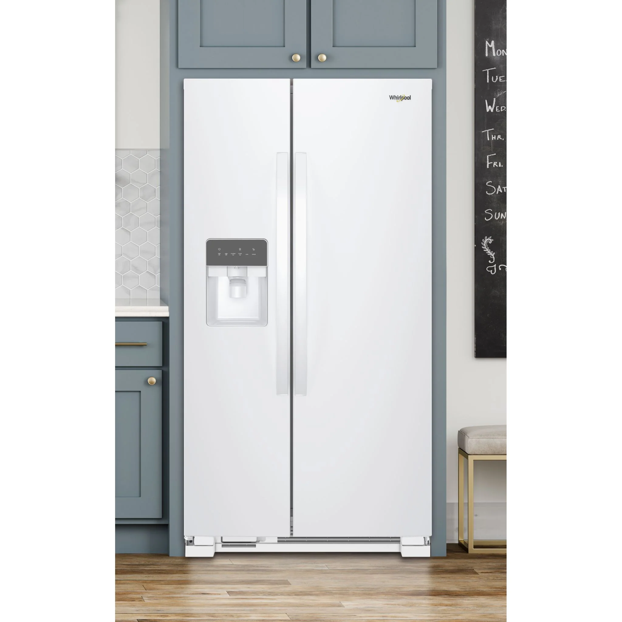 Whirlpool 33-inch Wide Side-by-Side Refrigerator - 21 cu. ft. -White (WRS331SDHW) - Image 2