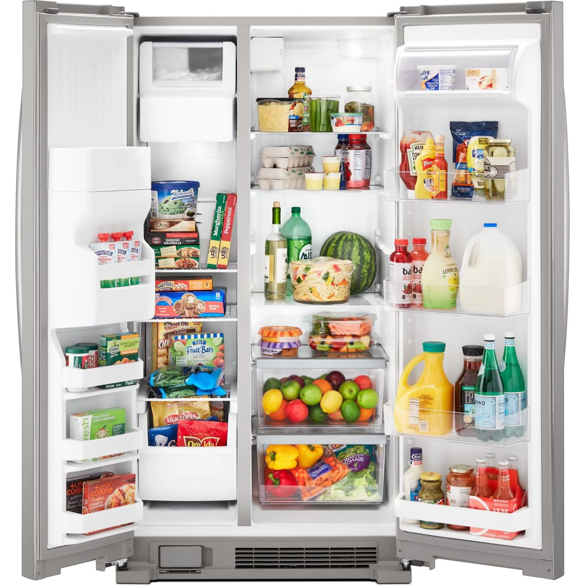 Whirlpool 36-inch Wide Side-by-Side Refrigerator - 25 cu. ft. -Monochromatic Stainless Steel (WRS335SDHM) - Image 14
