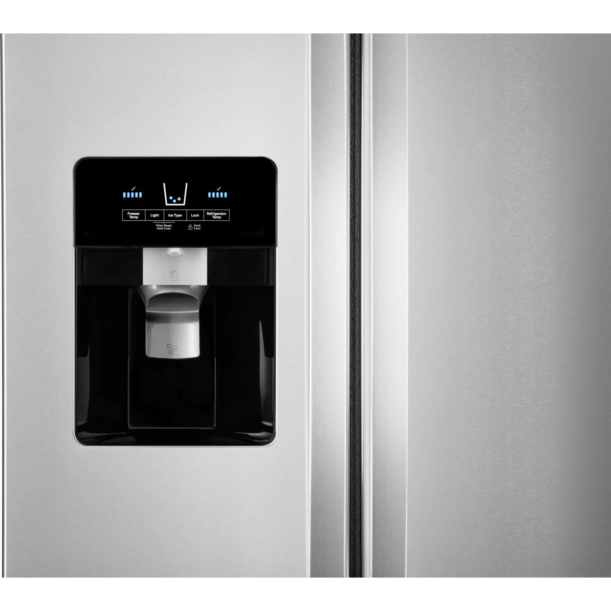 Whirlpool 36-inch Wide Side-by-Side Refrigerator - 25 cu. ft. -Monochromatic Stainless Steel (WRS335SDHM) - Image 5