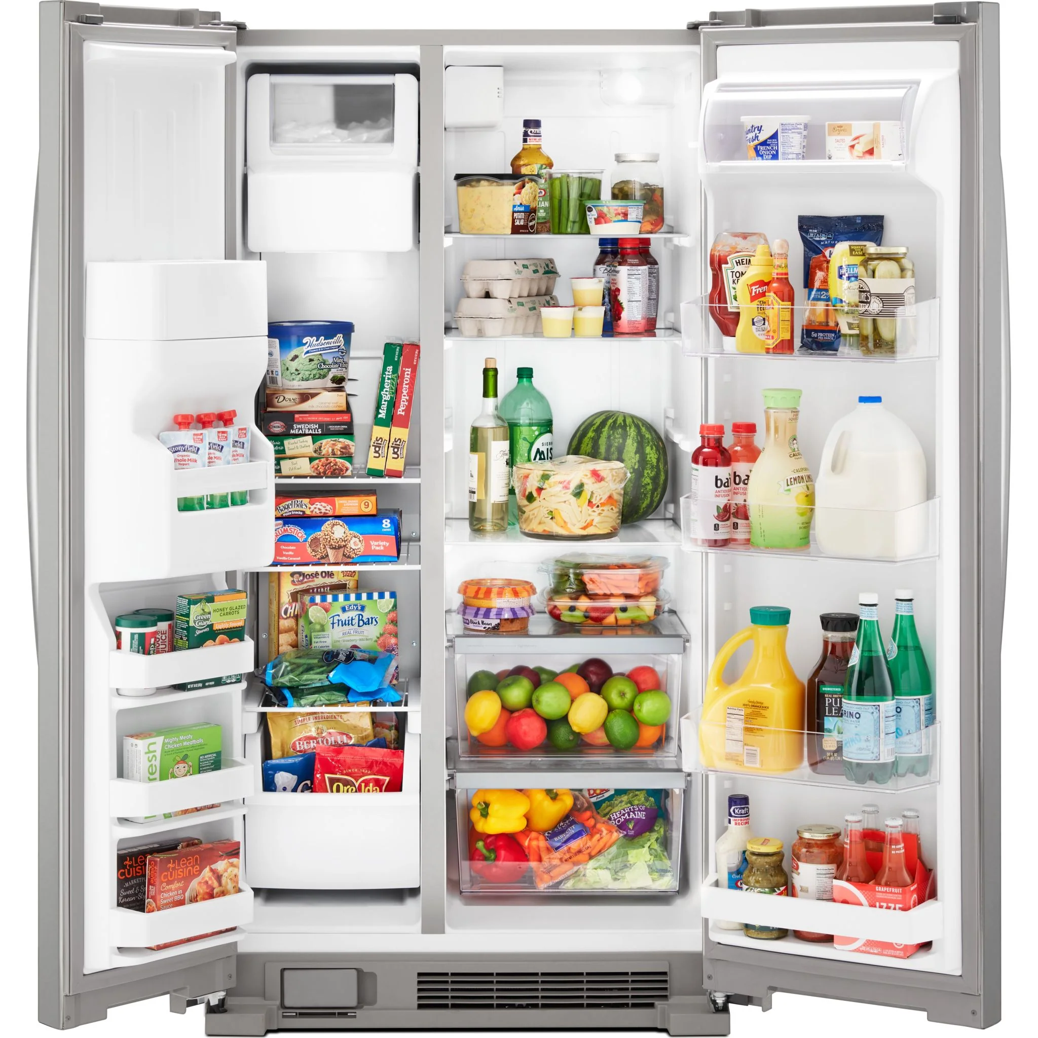 Whirlpool 36-inch Wide Side-by-Side Refrigerator - 25 cu. ft. -White (WRS335SDHW) - Image 10
