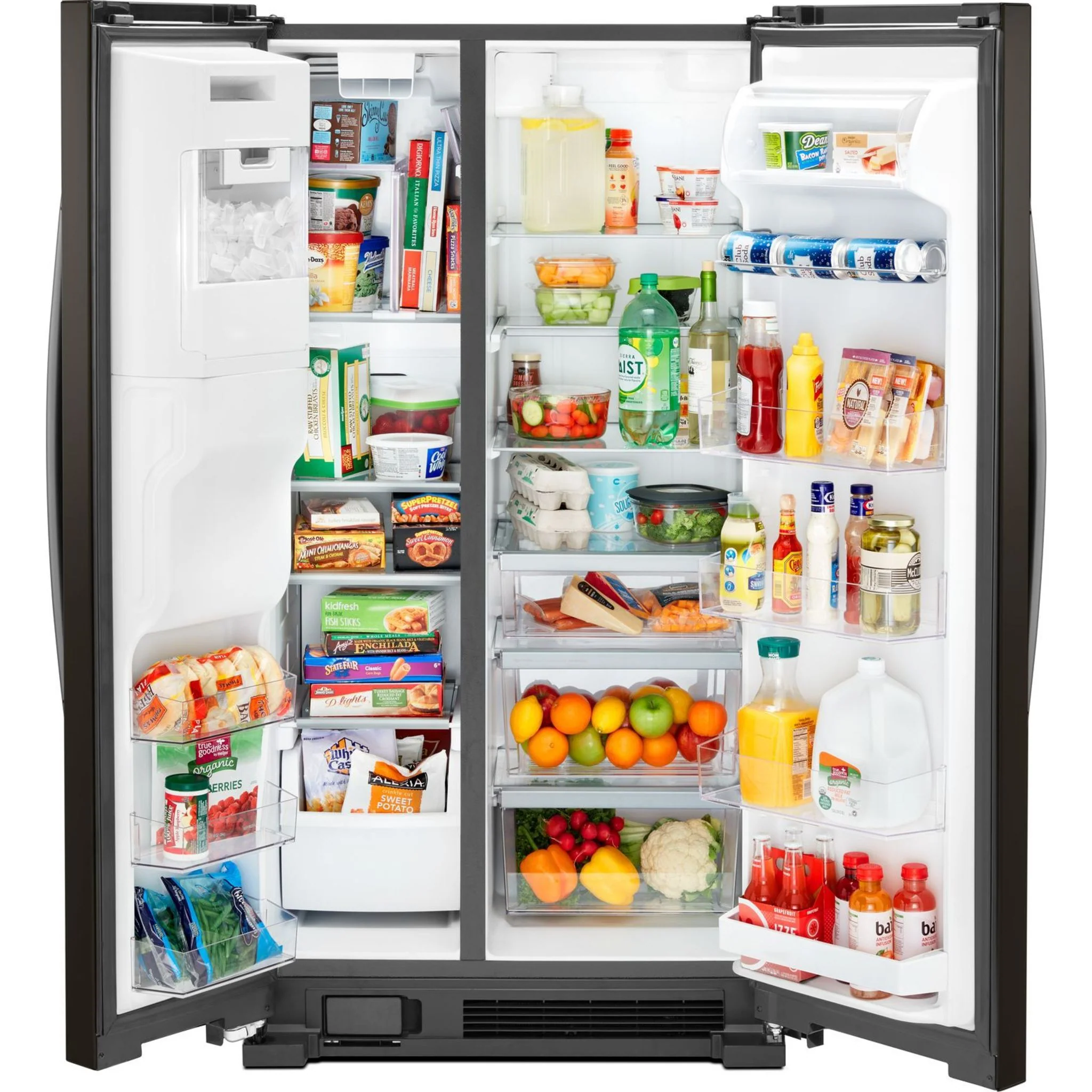Whirlpool 36-inch Wide Side-by-Side Refrigerator - 25 cu. ft. -Black Stainless (WRS555SIHV) - Image 16