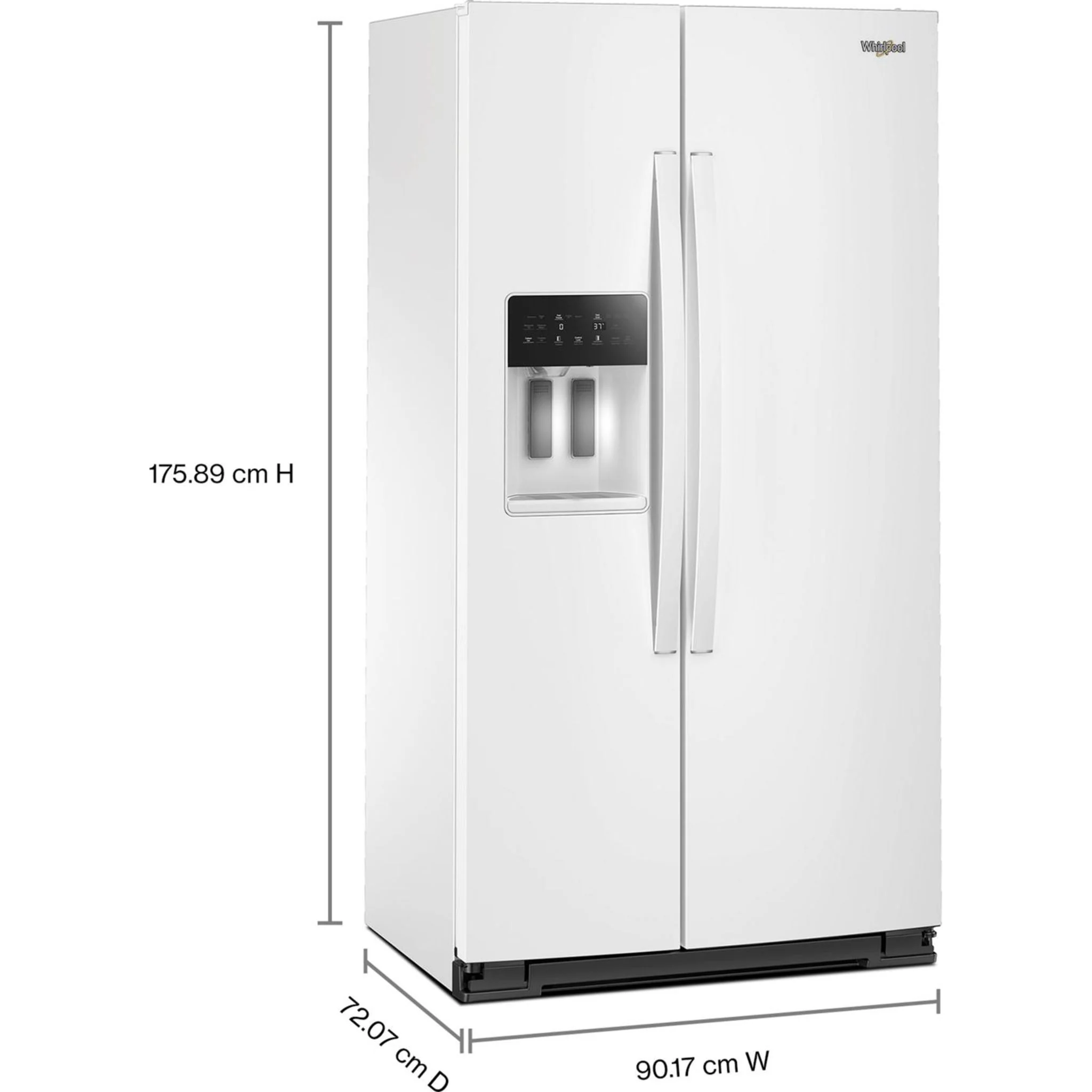 Whirlpool 36-inch Counter Depth Side-by-Side Refrigerator with TruCoolSystem -White (WRSC5536RW) - Image 3