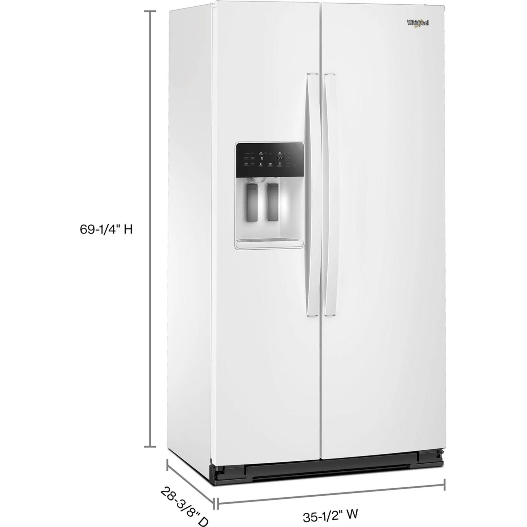 Whirlpool 36-inch Counter Depth Side-by-Side Refrigerator with TruCoolSystem -White (WRSC5536RW) - Image 4