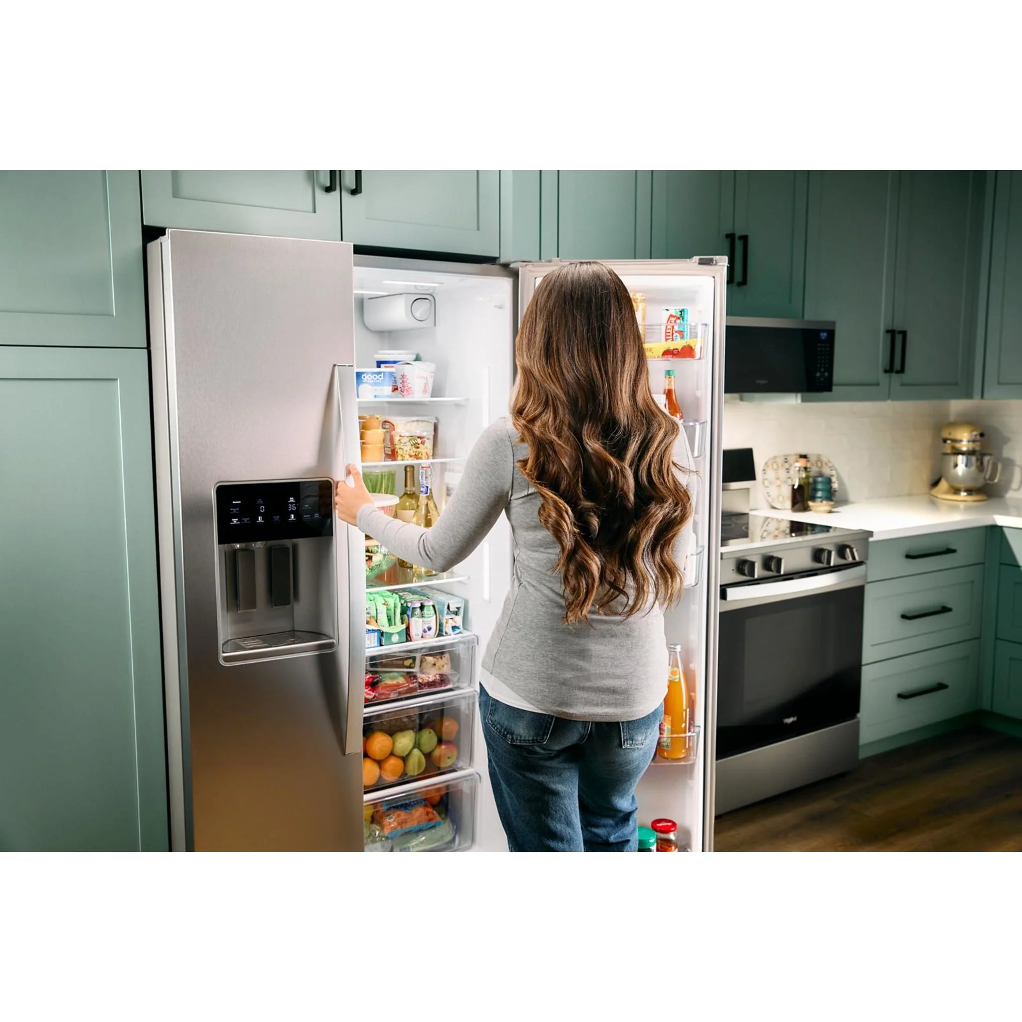 Whirlpool 36-inch Counter Depth Side-by-Side Refrigerator with TruCoolSystem -Fingerprint Resistant Stainless Steel (WRSC5536RZ) - Image 15
