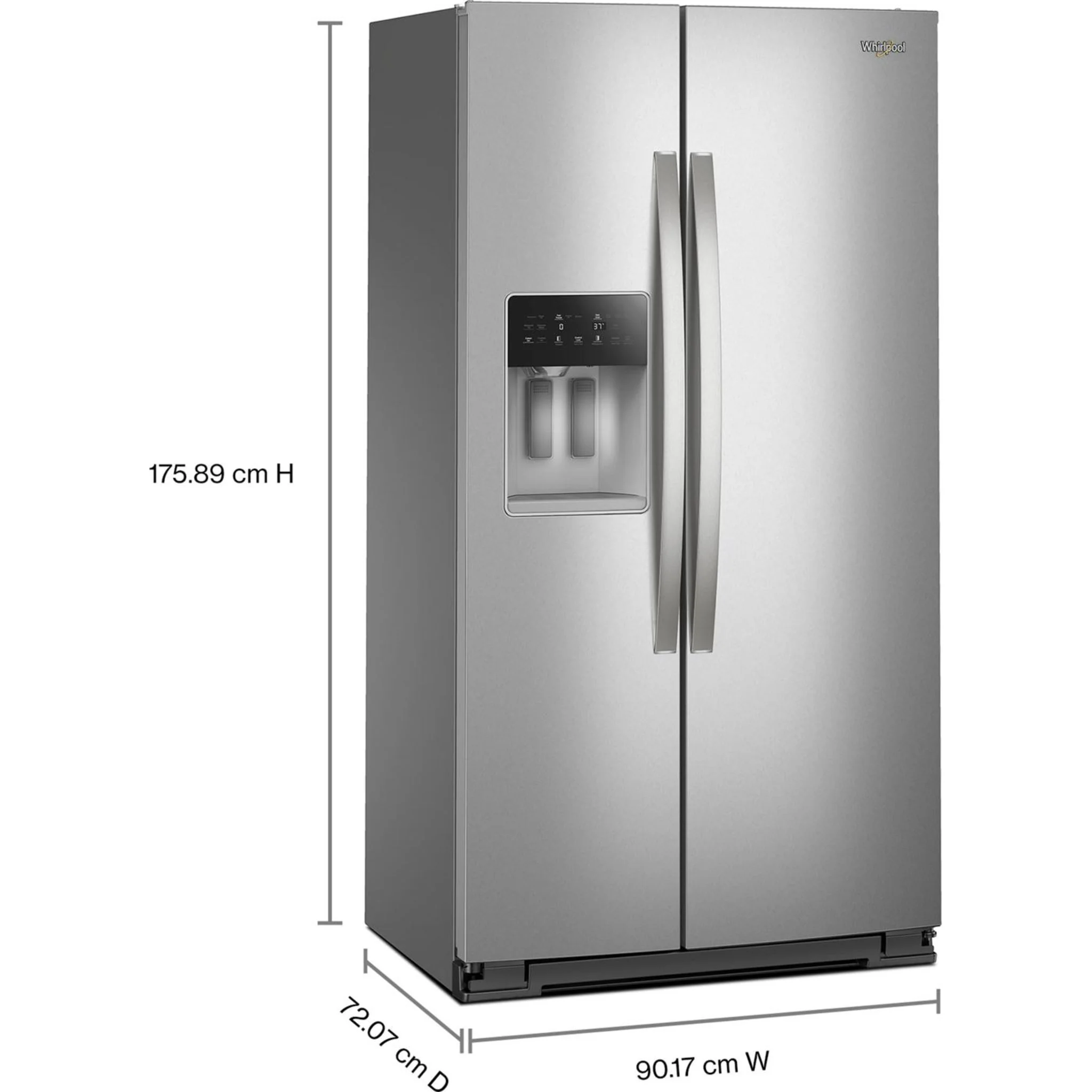 Whirlpool 36-inch Counter Depth Side-by-Side Refrigerator with Prep &amp; Store Bins -Fingerprint Resistant Stainless Steel (WRSC6536RZ) - Image 13